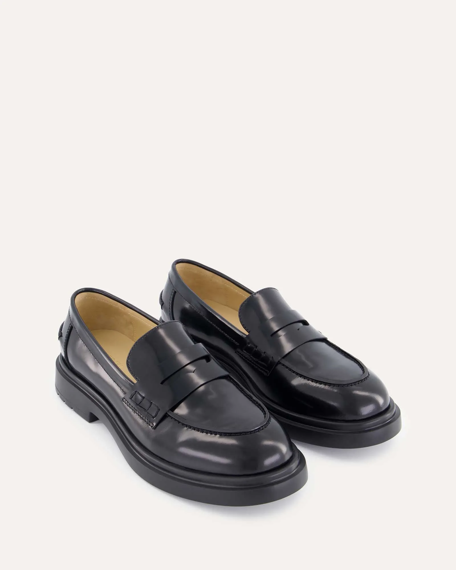 JARVIS LOAFERS BLACK LEATHER Jo Mercer