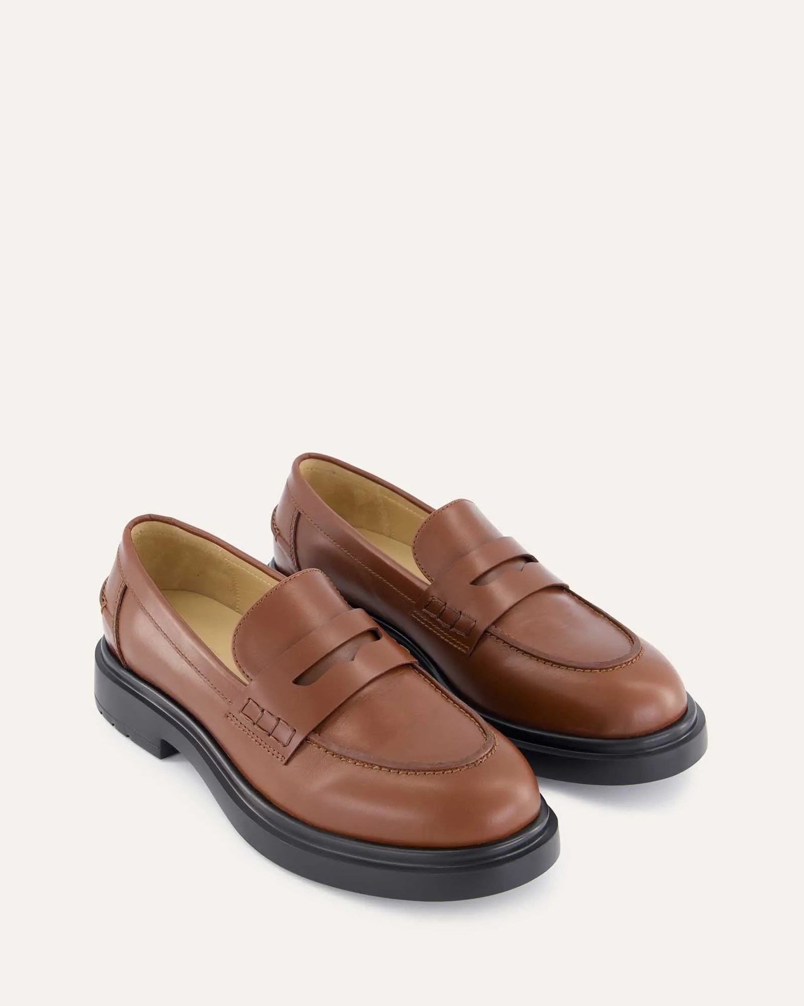 JARVIS LOAFERS CHESTNUT LEATHER Jo Mercer