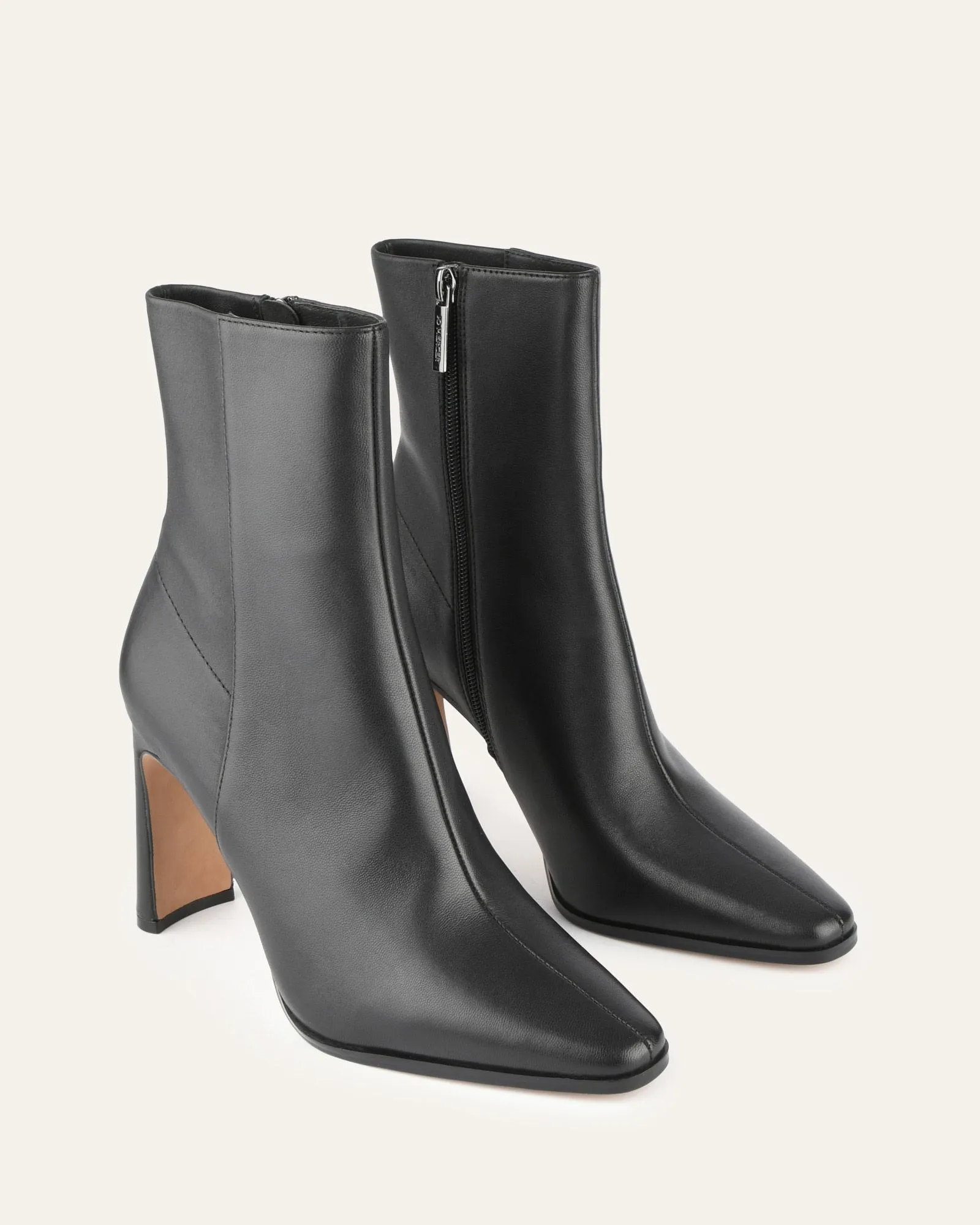 JEMIMA HIGH ANKLE BOOTS BLACK LEATHER Jo Mercer