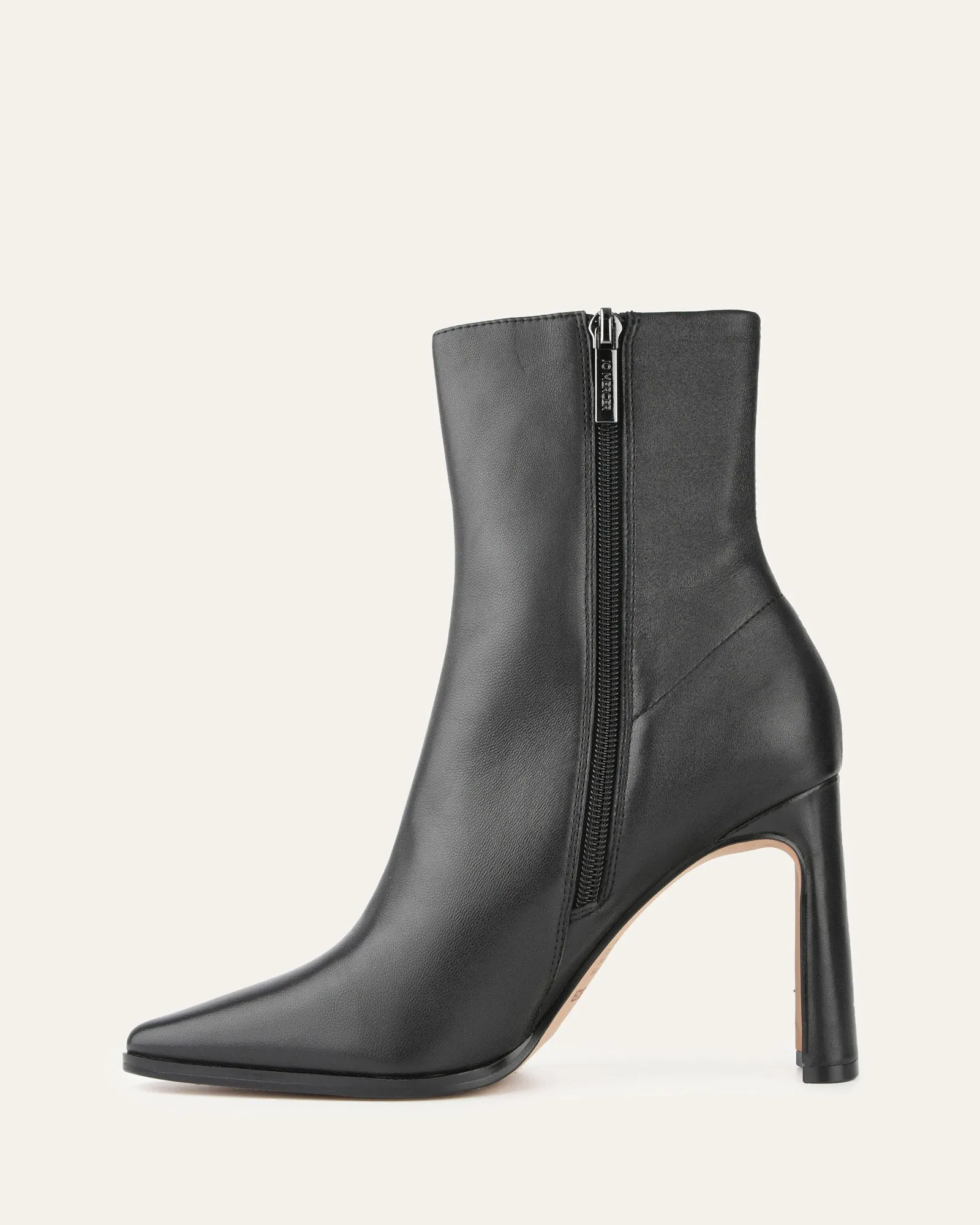 JEMIMA HIGH ANKLE BOOTS BLACK LEATHER Jo Mercer