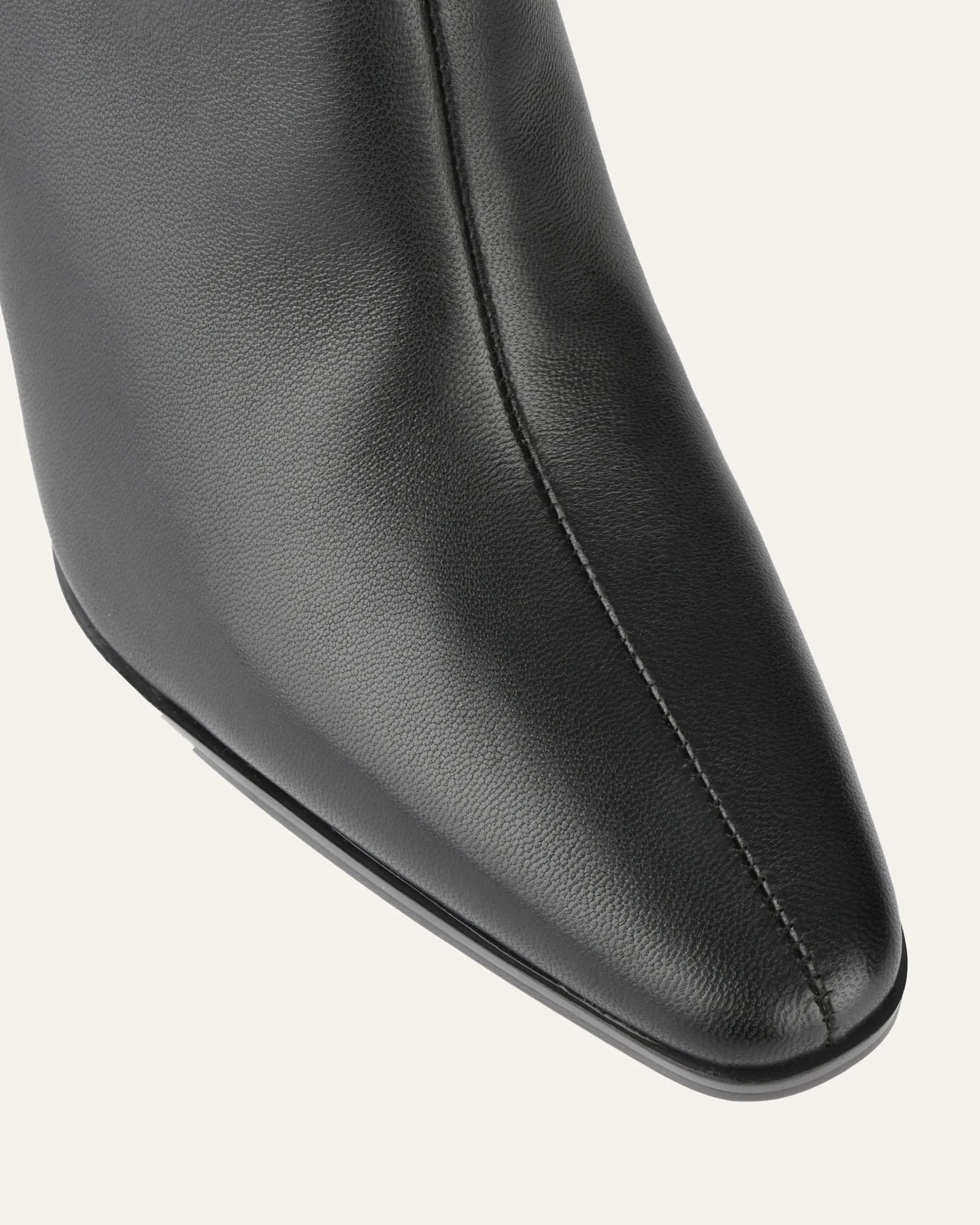 JEMIMA HIGH ANKLE BOOTS BLACK LEATHER Jo Mercer