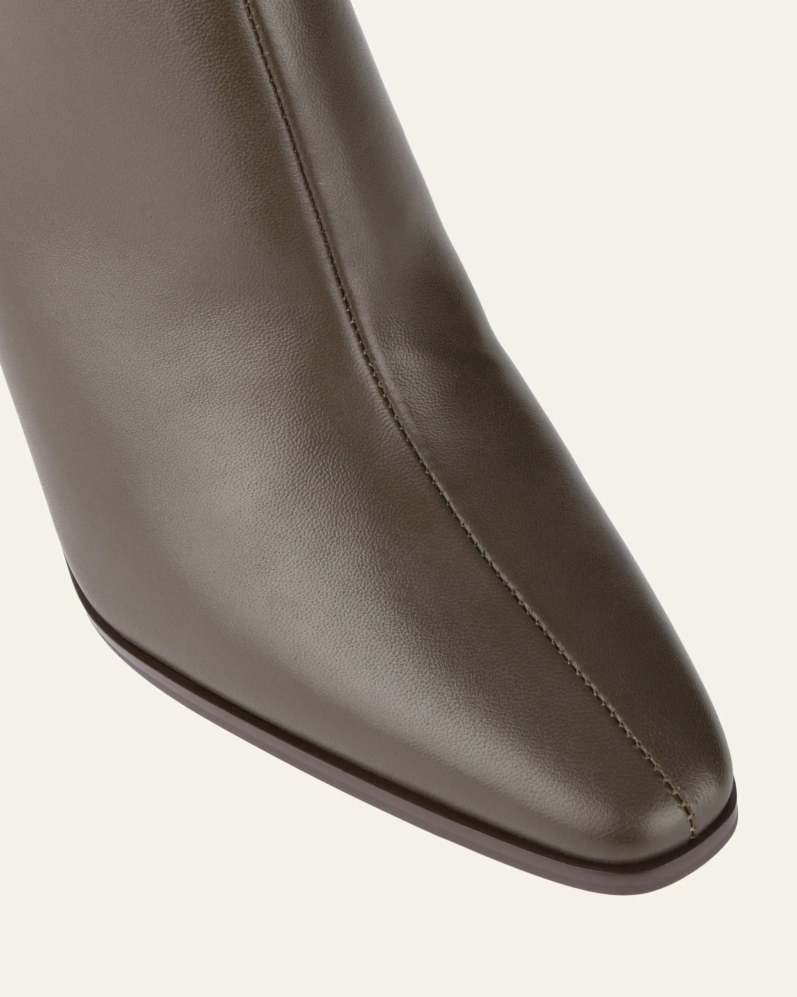 JEMIMA HIGH ANKLE BOOTS DARK OLIVE LEATHER Jo Mercer