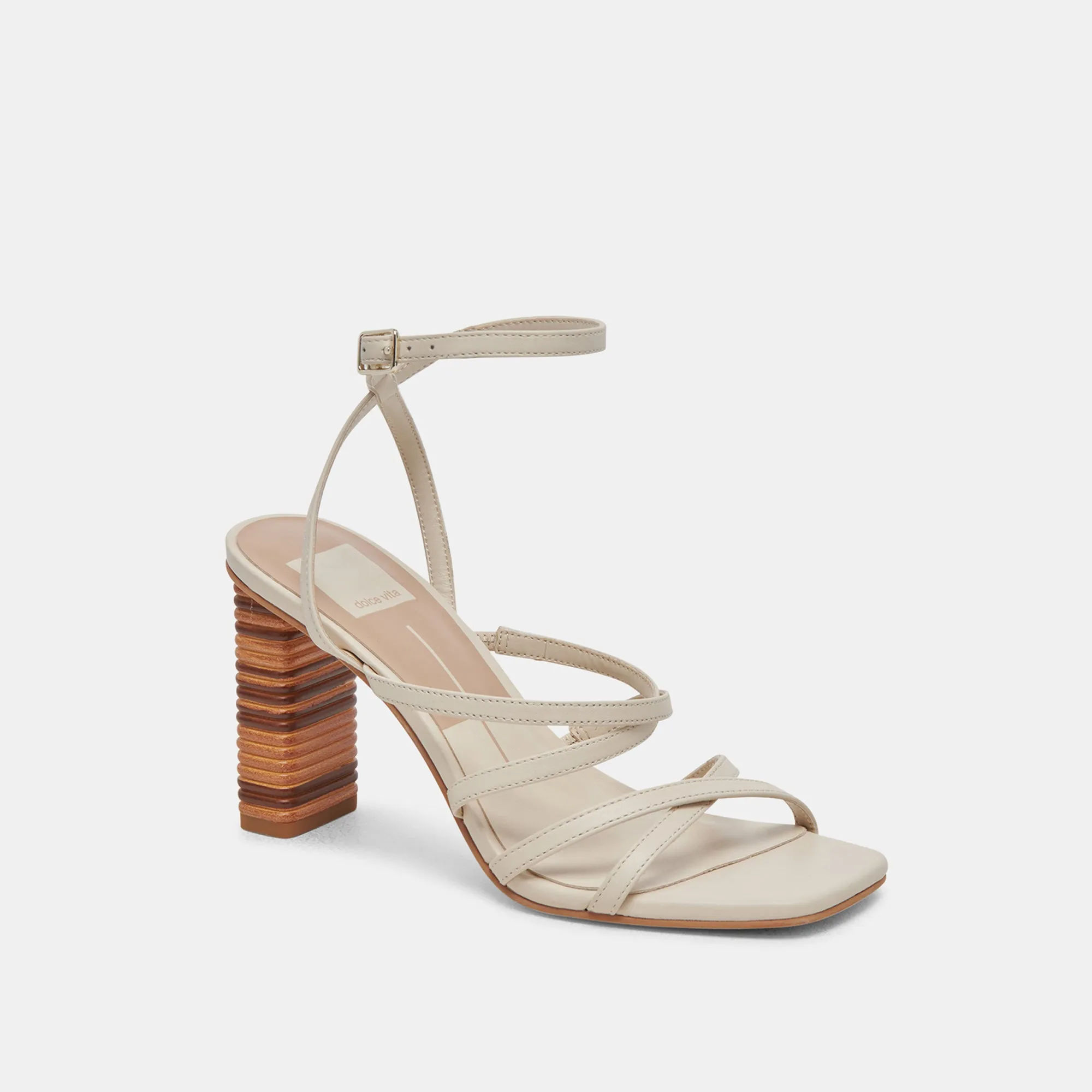 JENKO HEELS IVORY LEATHER Dolce Vita