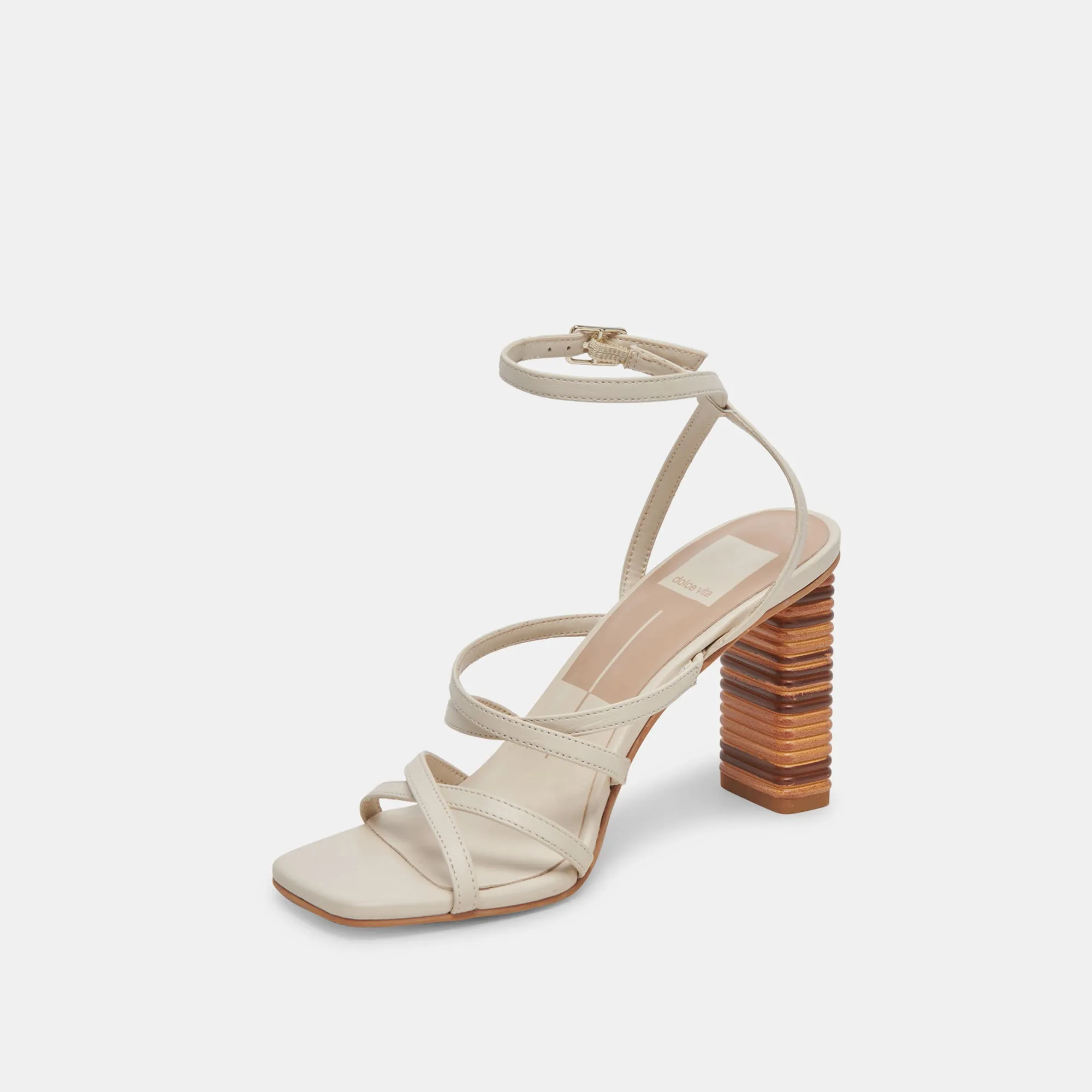 JENKO HEELS IVORY LEATHER Dolce Vita