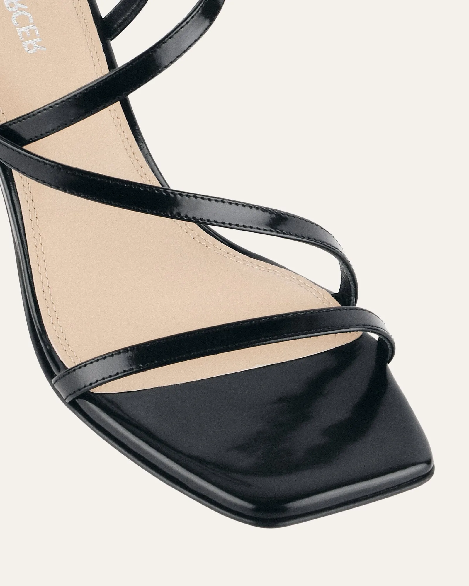 JOCKEY HIGH HEEL SANDALS BLACK LEATHER Jo Mercer