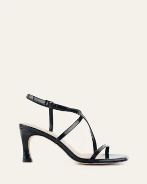 JOCKEY HIGH HEEL SANDALS BLACK LEATHER Jo Mercer