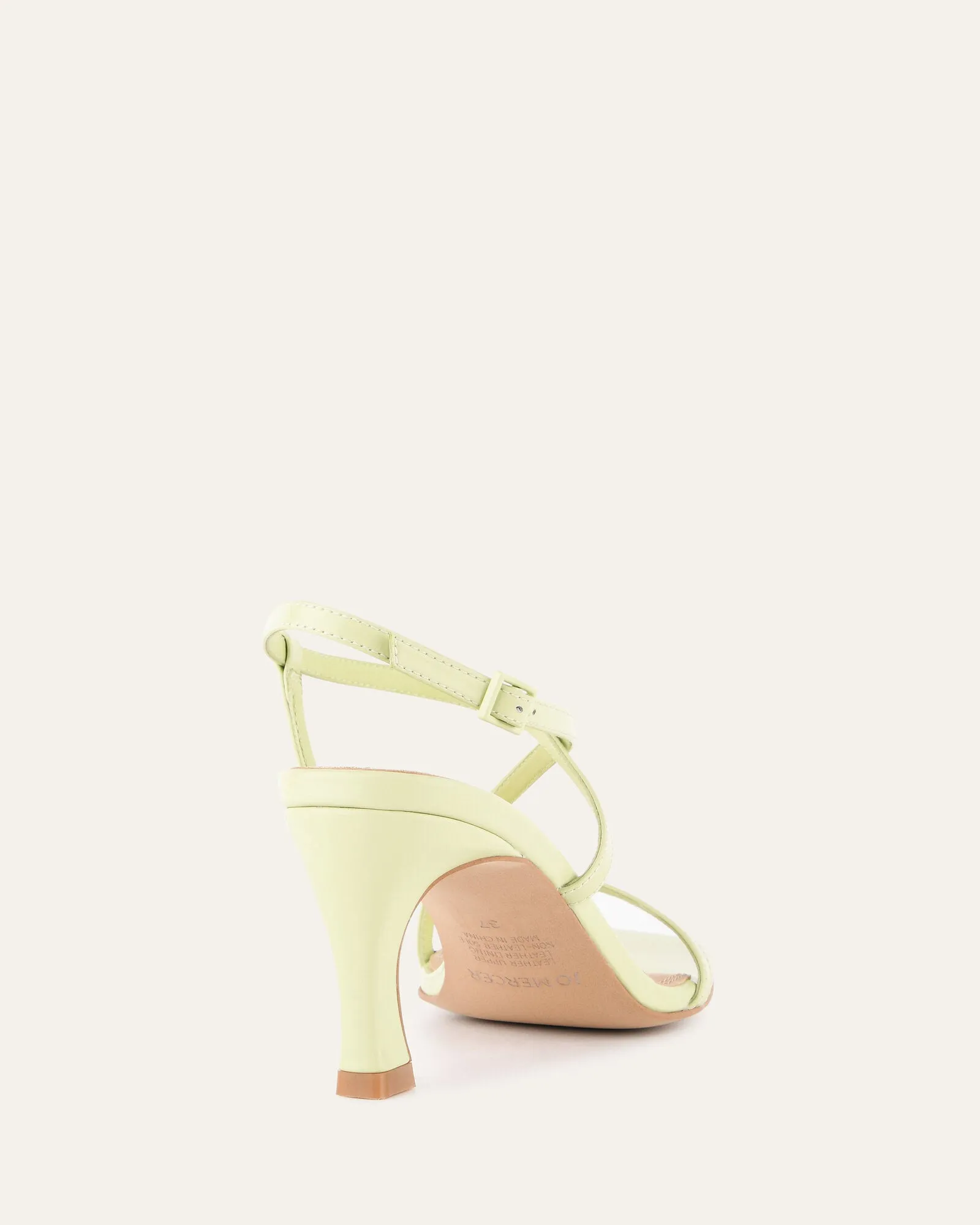 JOCKEY HIGH HEEL SANDALS HONEYDEW GREEN LEATHER Jo Mercer