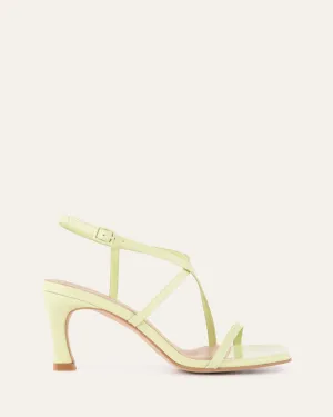JOCKEY HIGH HEEL SANDALS HONEYDEW GREEN LEATHER Jo Mercer