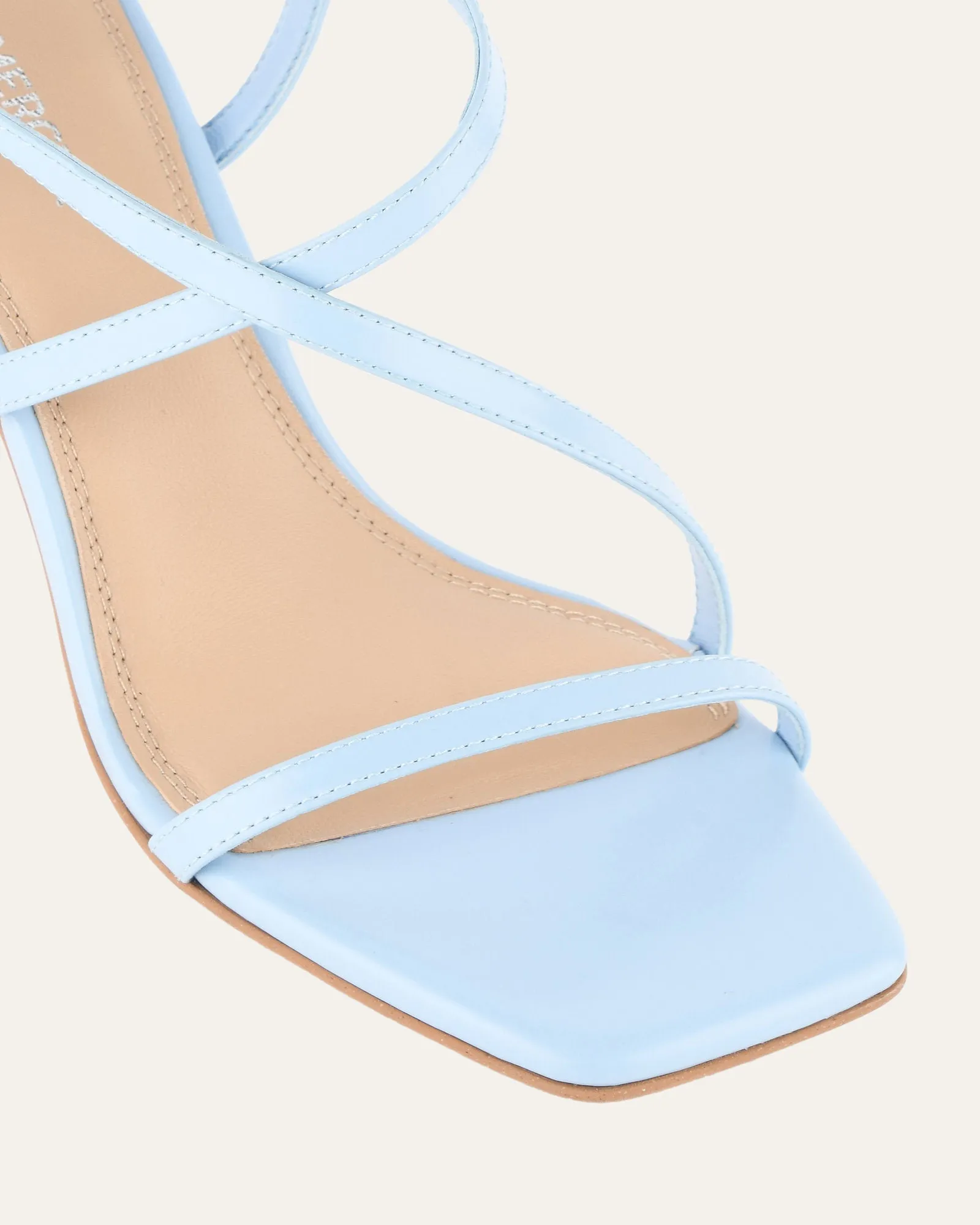 JOCKEY HIGH HEEL SANDALS SKY BLUE LEATHER Jo Mercer