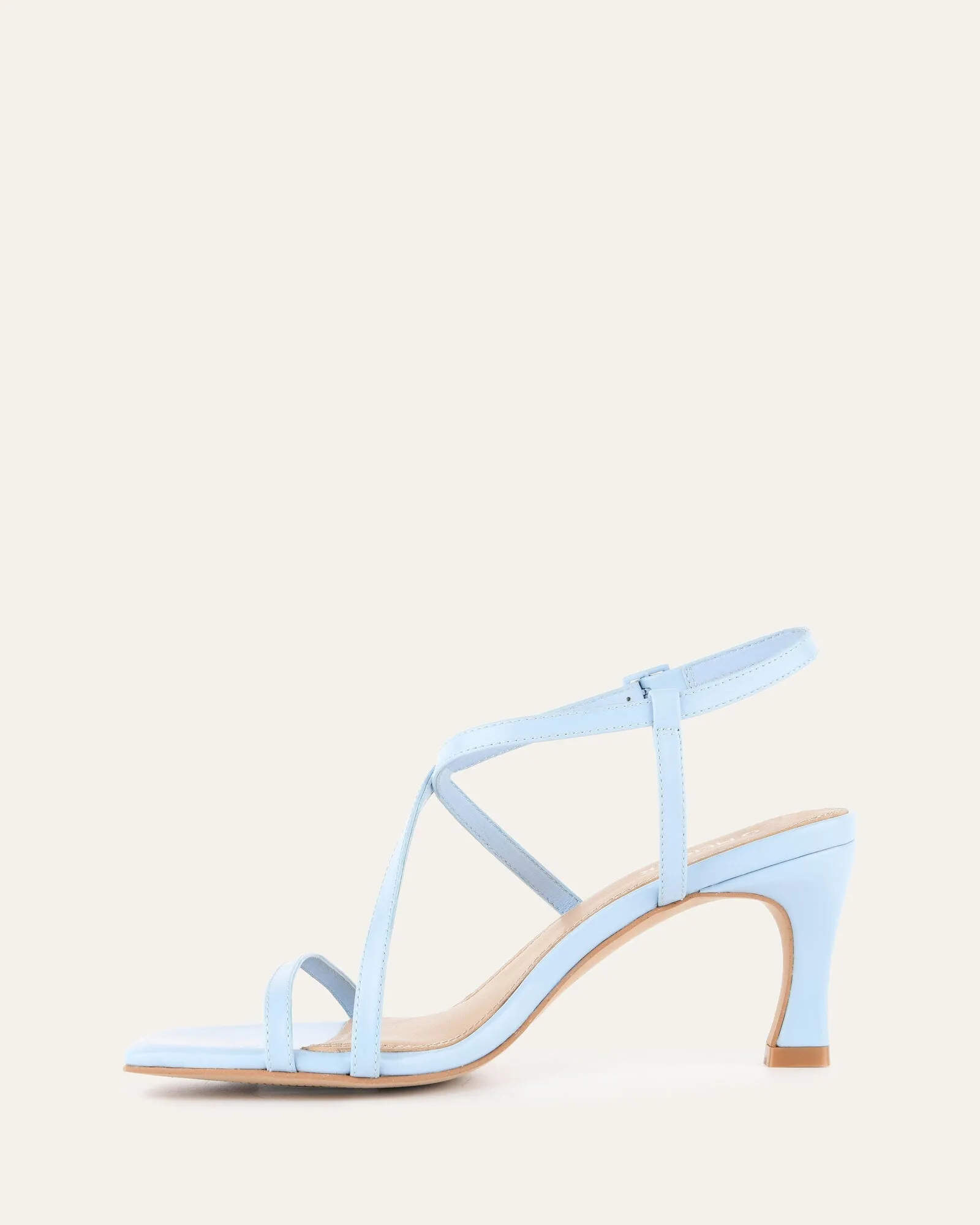 JOCKEY HIGH HEEL SANDALS SKY BLUE LEATHER Jo Mercer
