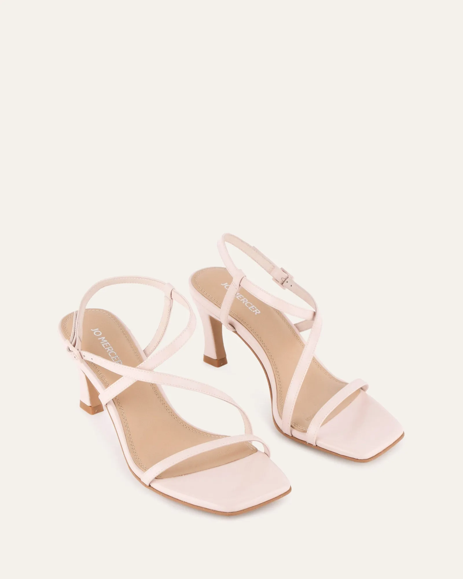 JOCKEY HIGH HEEL SANDALS SOFT PINK LEATHER Jo Mercer