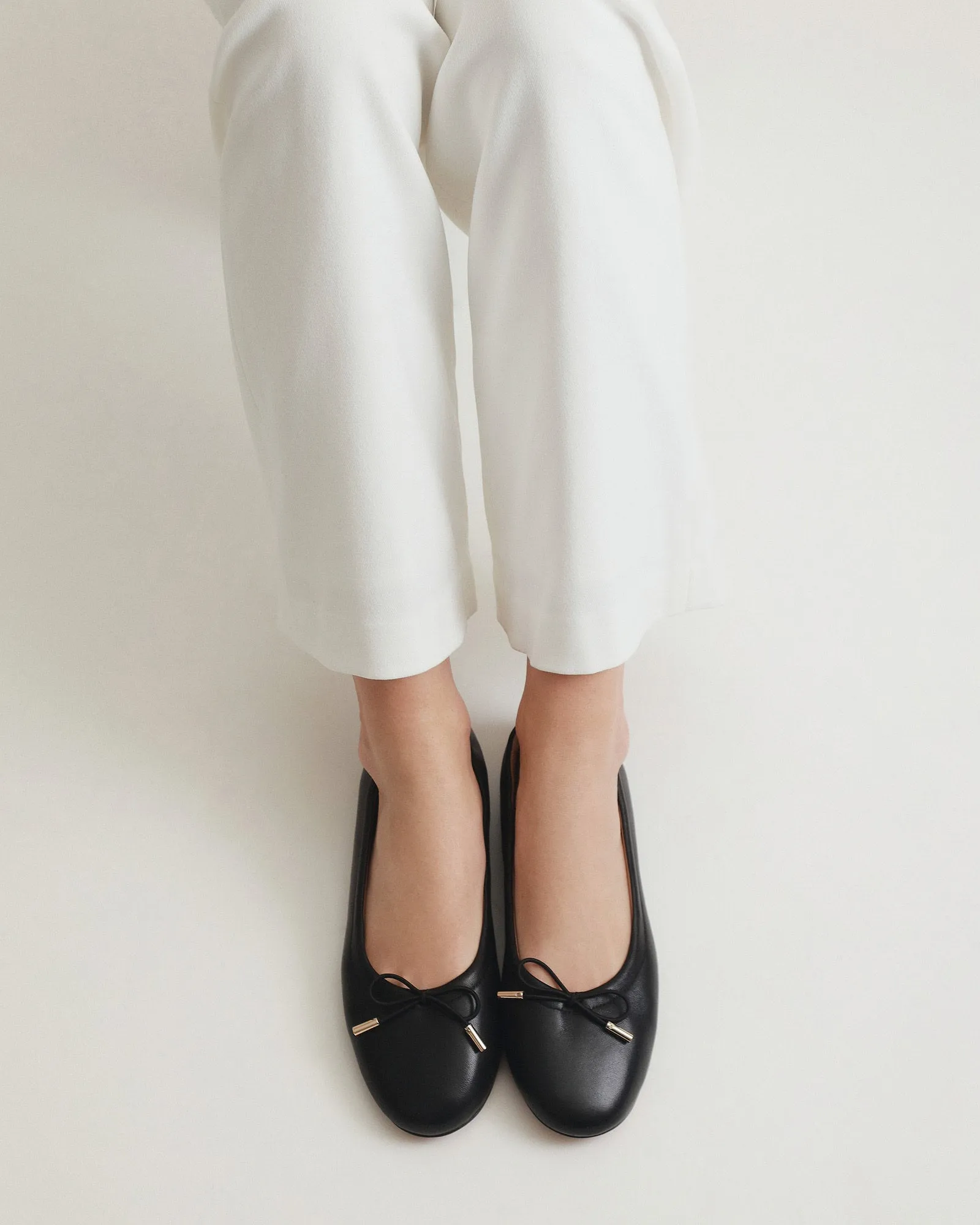 JOLIE CASUAL FLATS BLACK LEATHER Jo Mercer