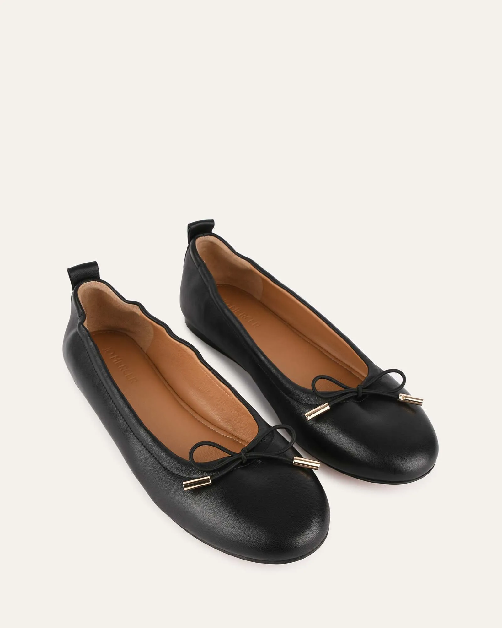 JOLIE CASUAL FLATS BLACK LEATHER Jo Mercer