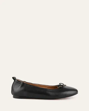 JOLIE CASUAL FLATS BLACK LEATHER Jo Mercer