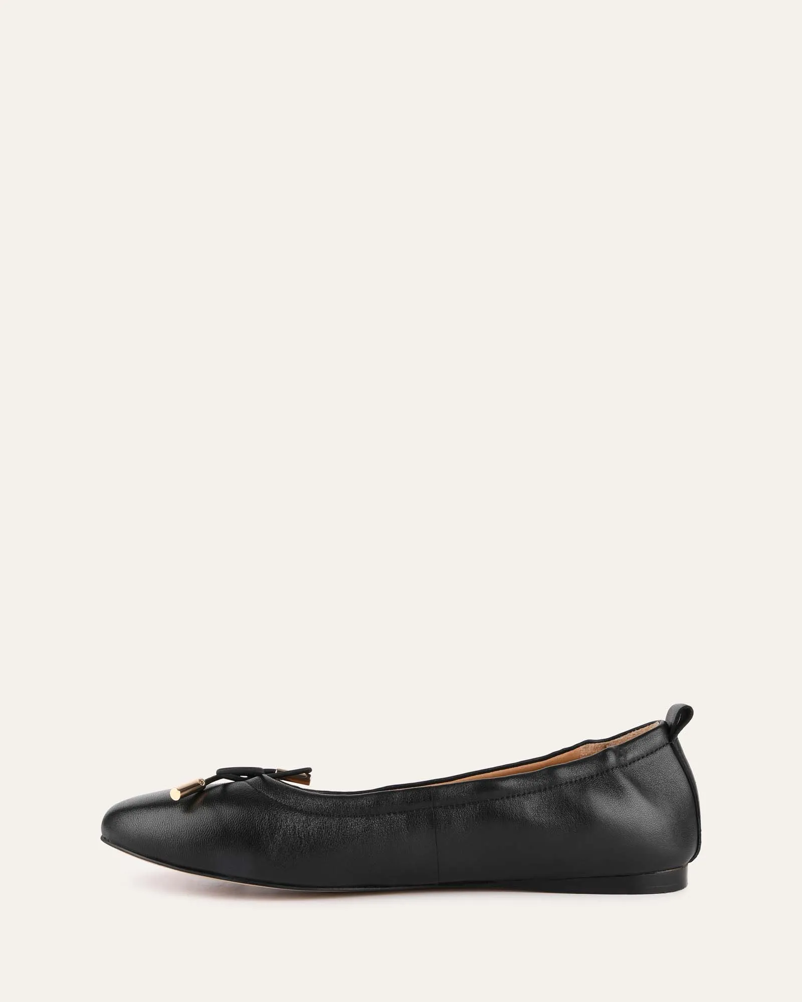 JOLIE CASUAL FLATS BLACK LEATHER Jo Mercer