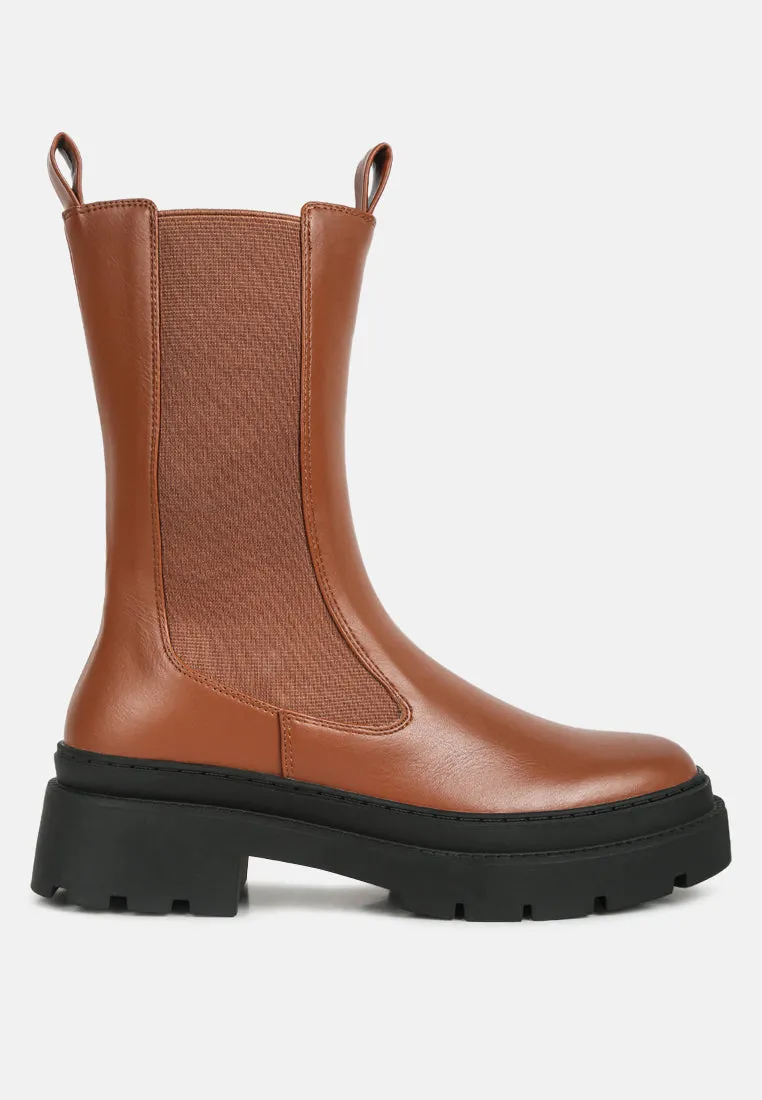 jolt elasticated gussets lug sole boots