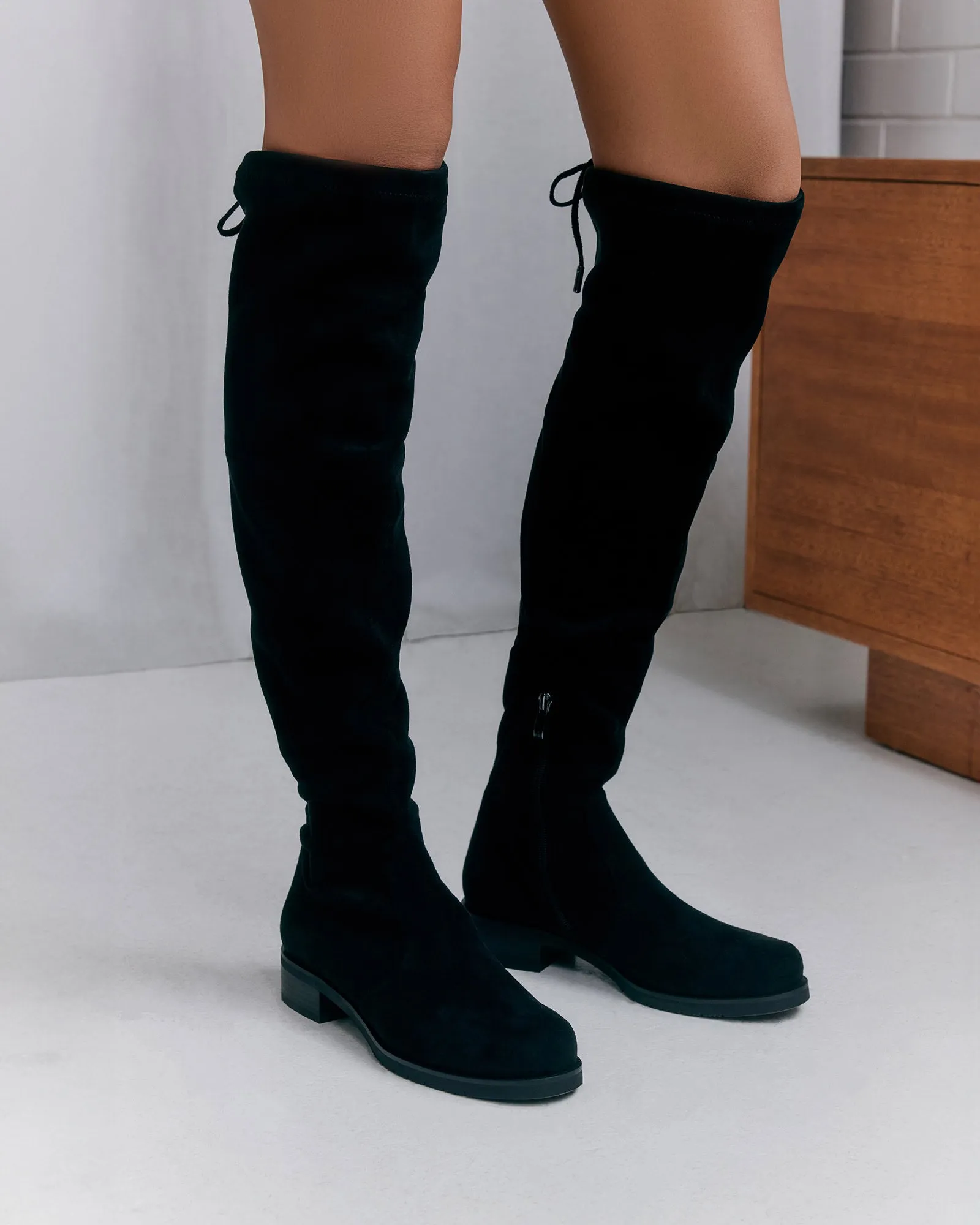 JOSIE OVER THE KNEE BOOTS BLACK Jo Mercer