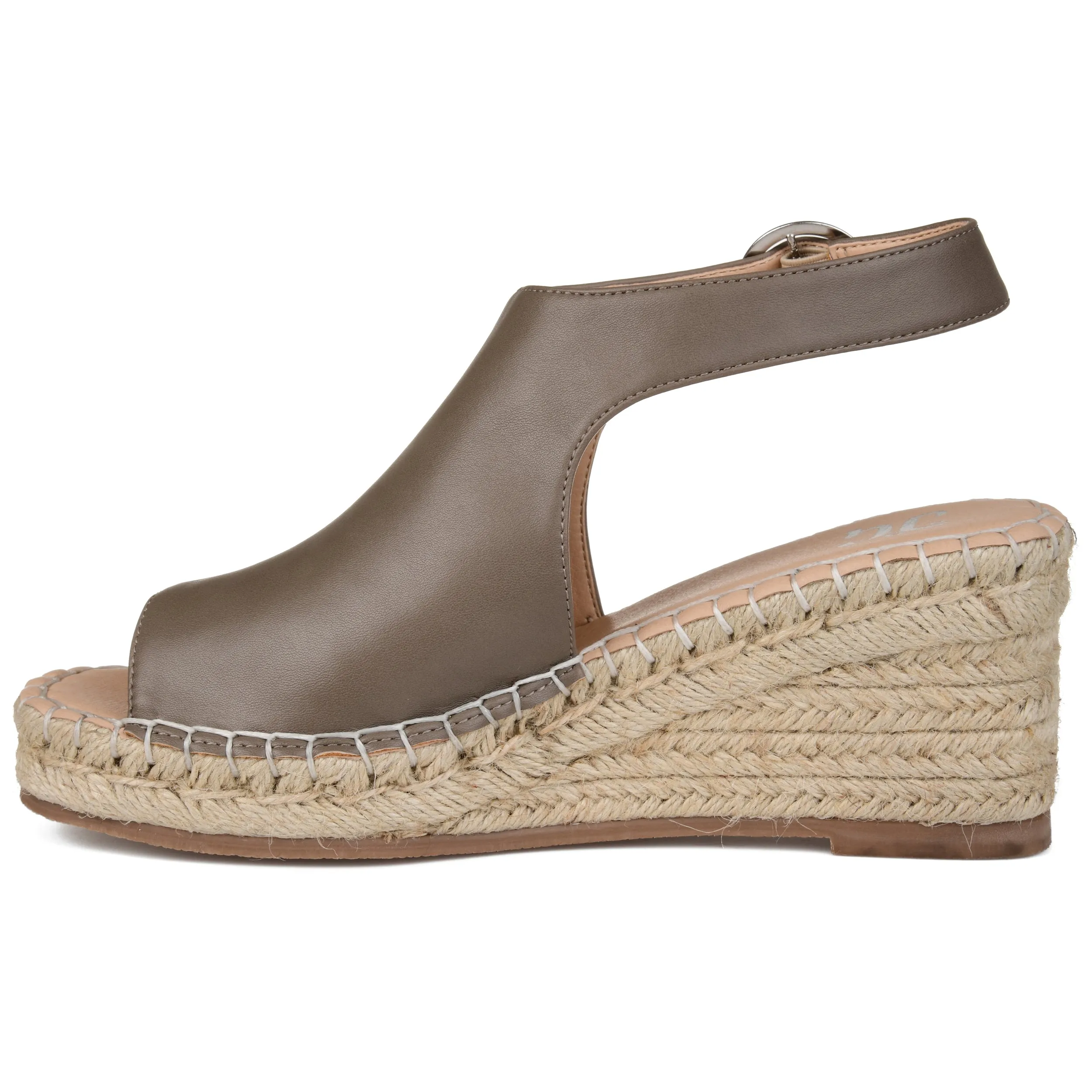 Journee Collection Women's Wide Width Crew Wedge Sandal
