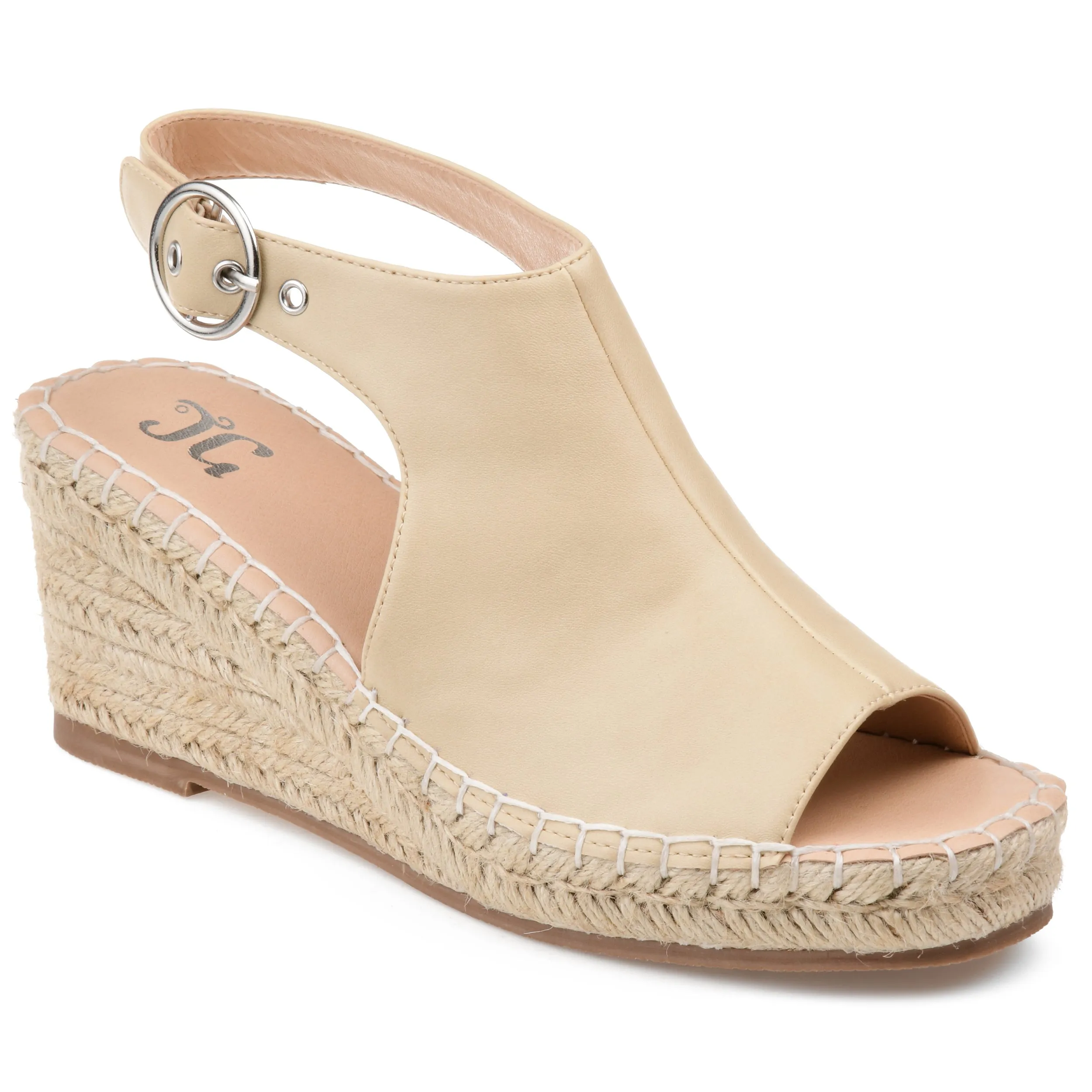 Journee Collection Women's Wide Width Crew Wedge Sandal