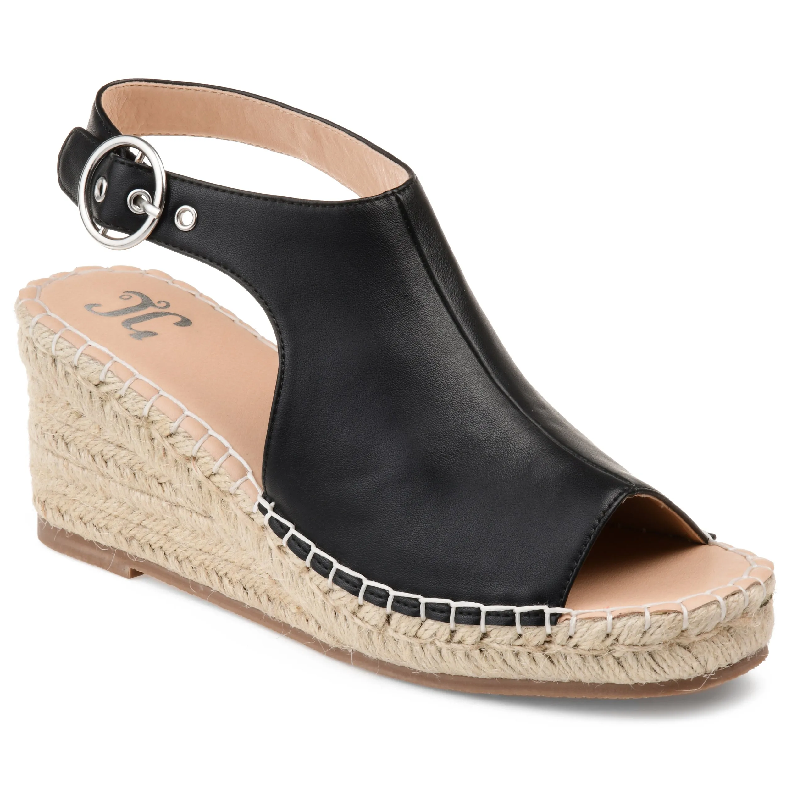 Journee Collection Women's Wide Width Crew Wedge Sandal