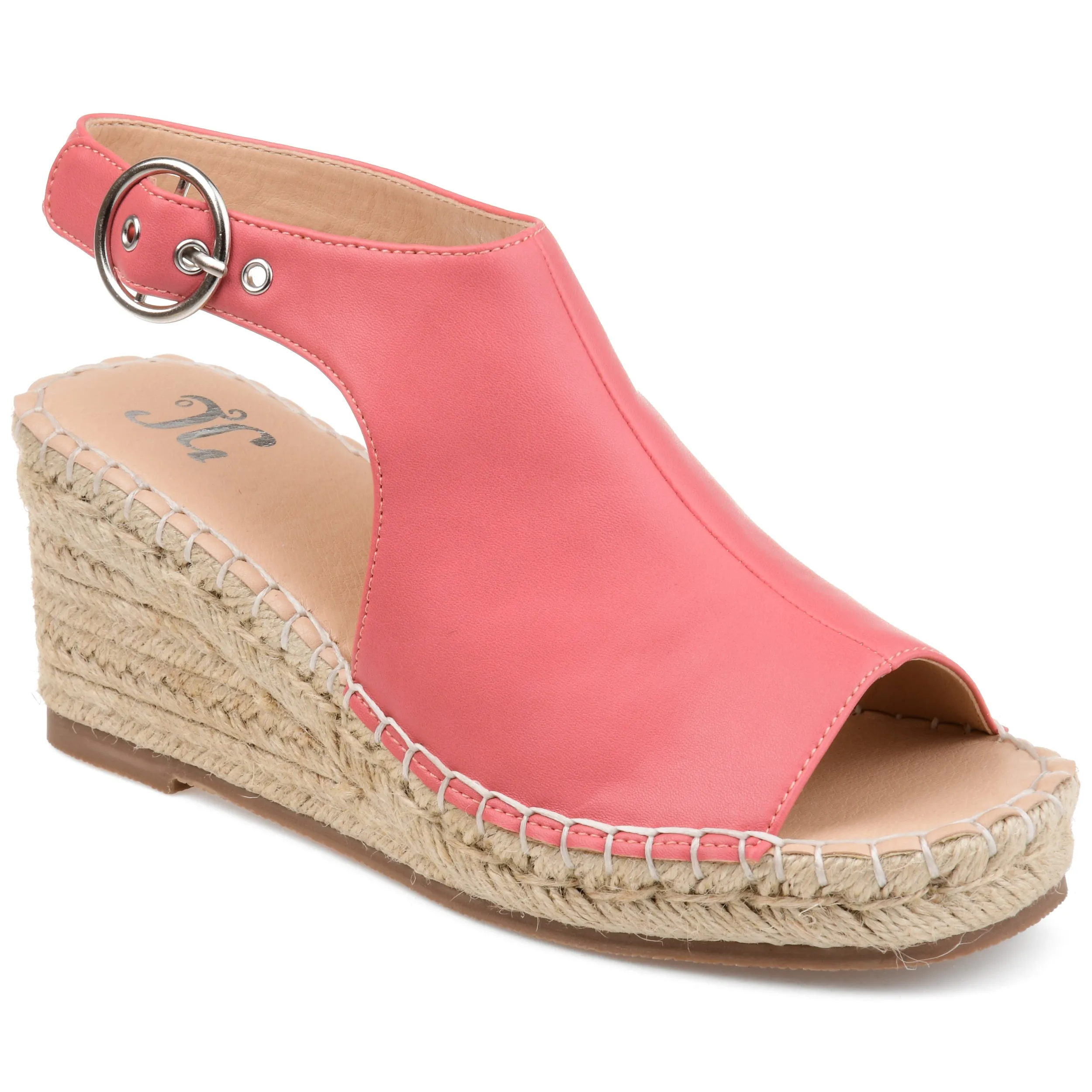 Journee Collection Women's Wide Width Crew Wedge Sandal