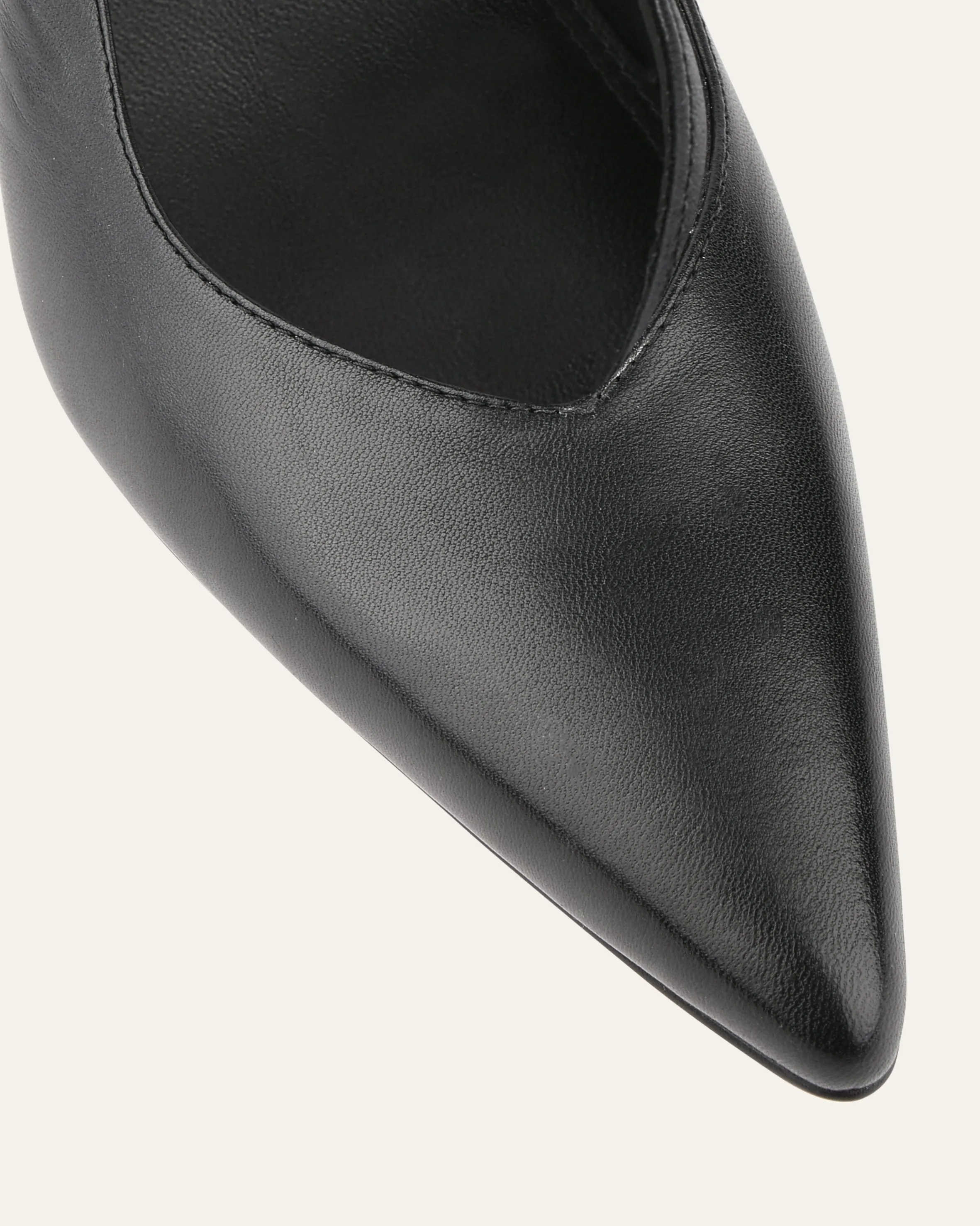 JULIAN MID HEELS BLACK LEATHER Jo Mercer