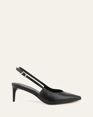 JULIAN MID HEELS BLACK LEATHER Jo Mercer