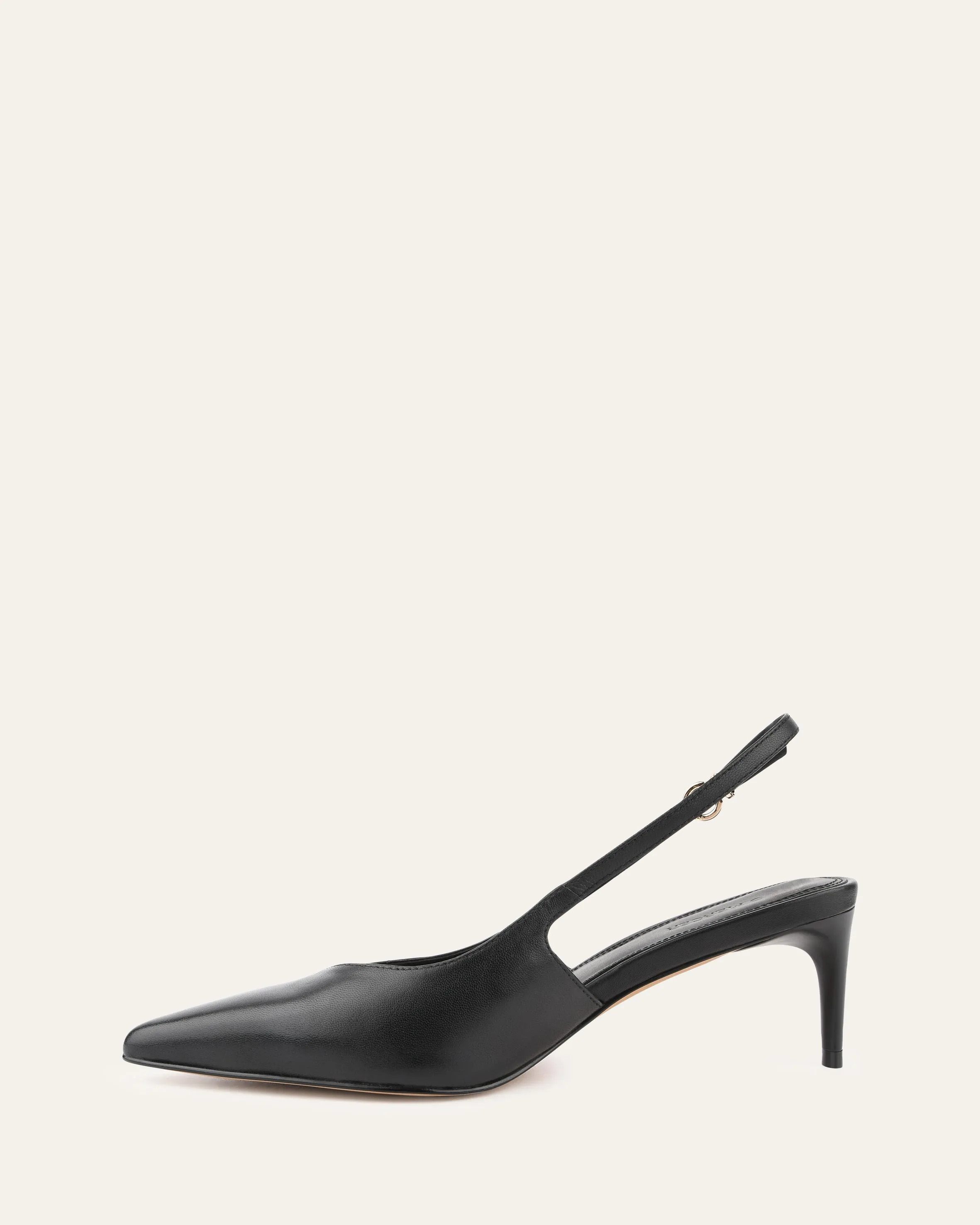 JULIAN MID HEELS BLACK LEATHER Jo Mercer