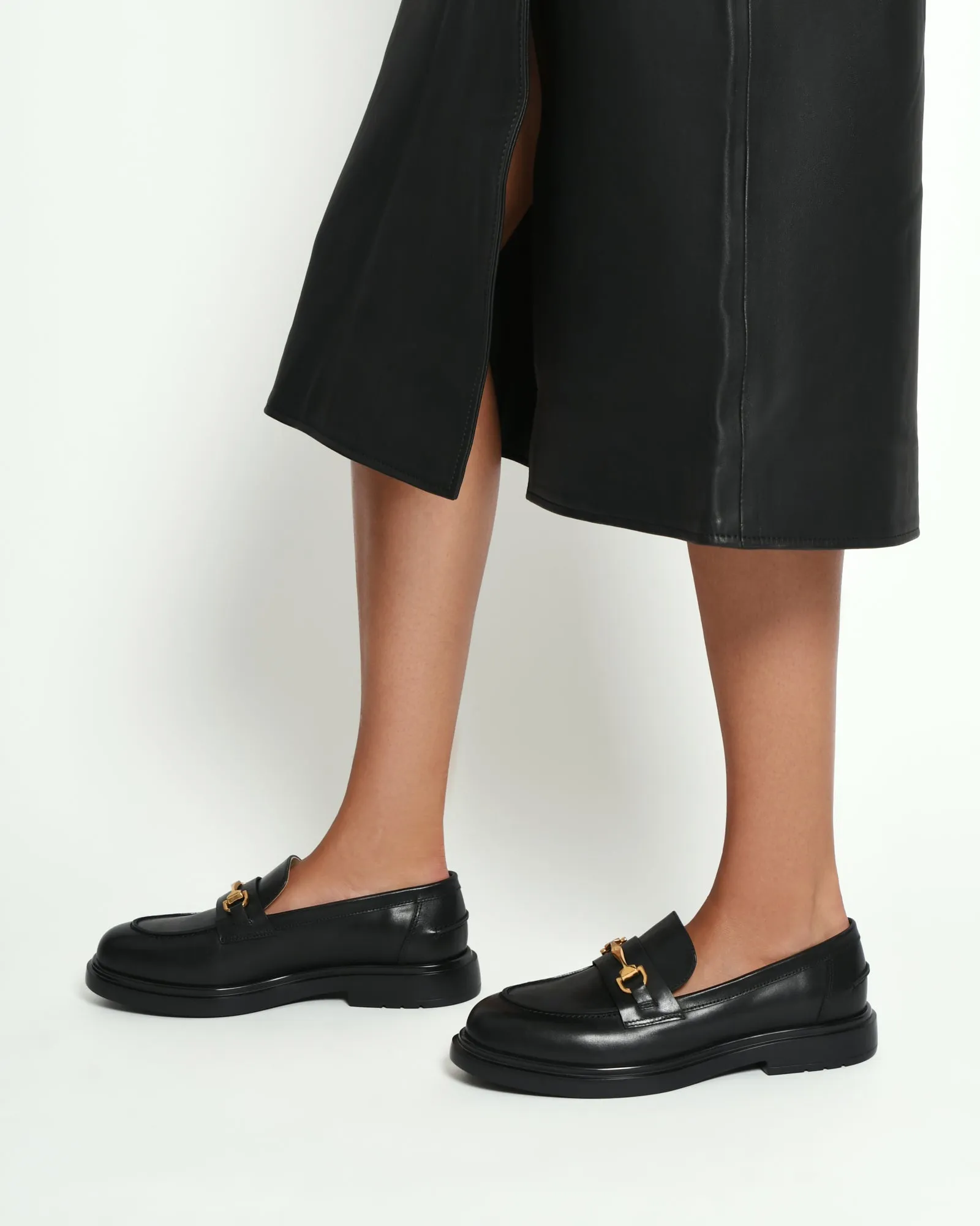 JULIO LOAFERS BLACK LEATHER Jo Mercer
