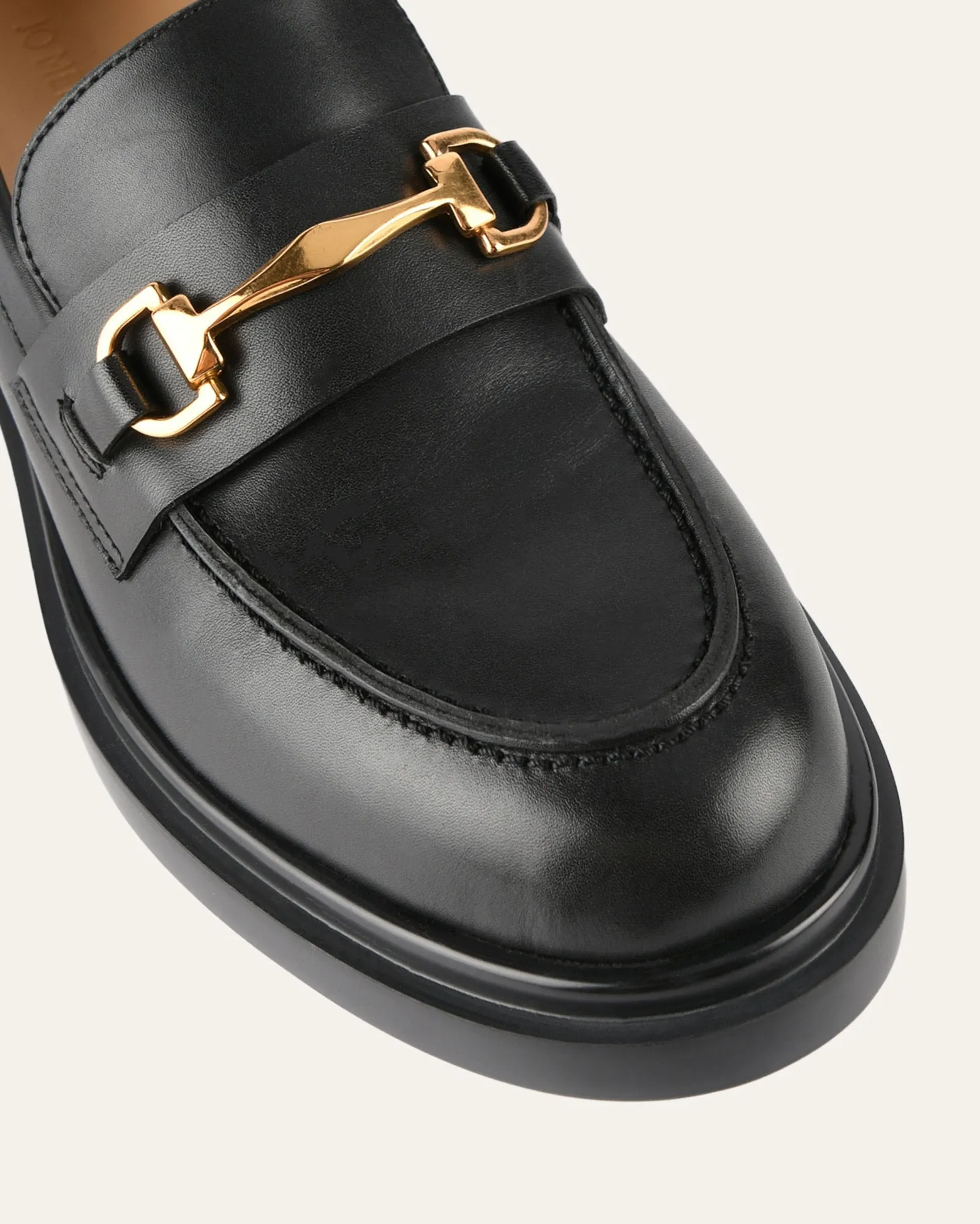 JULIO LOAFERS BLACK LEATHER Jo Mercer