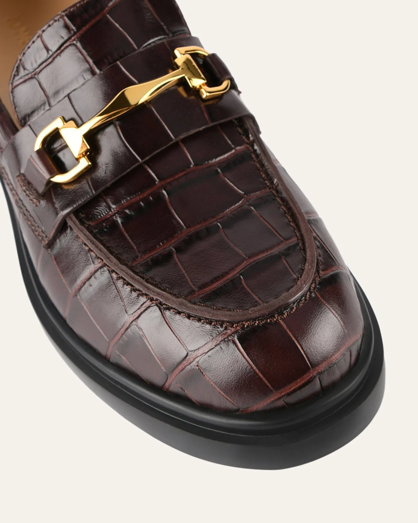 JULIO LOAFERS CHOCOLATE CROC Jo Mercer