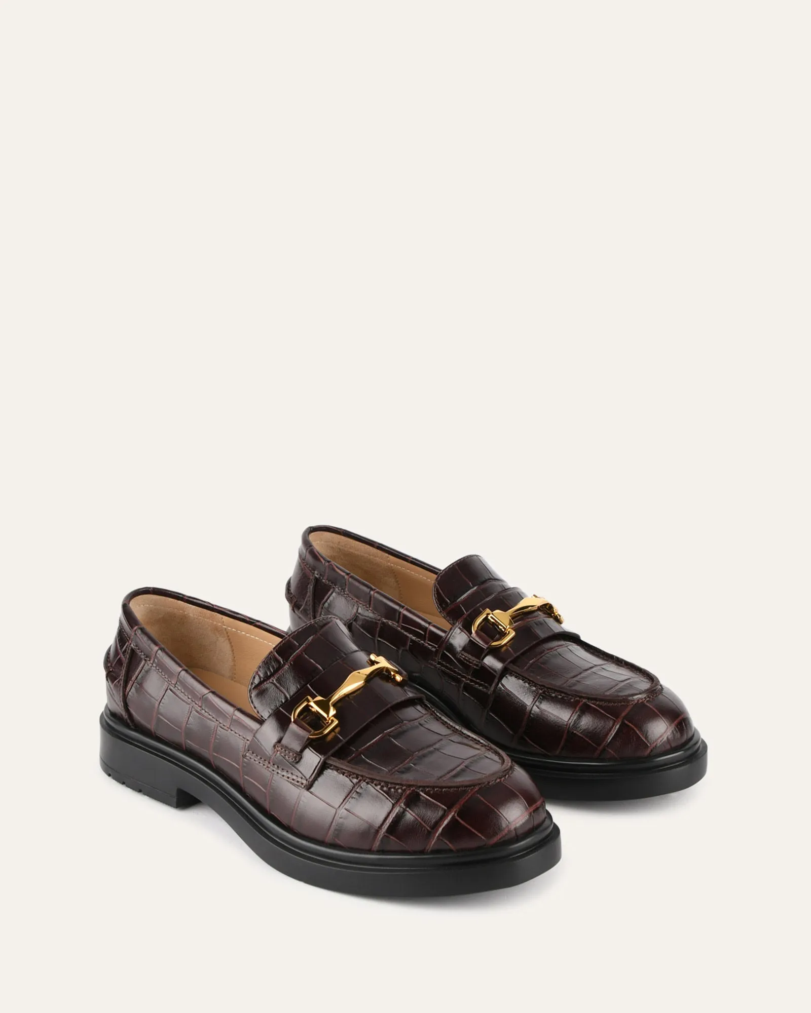 JULIO LOAFERS CHOCOLATE CROC Jo Mercer