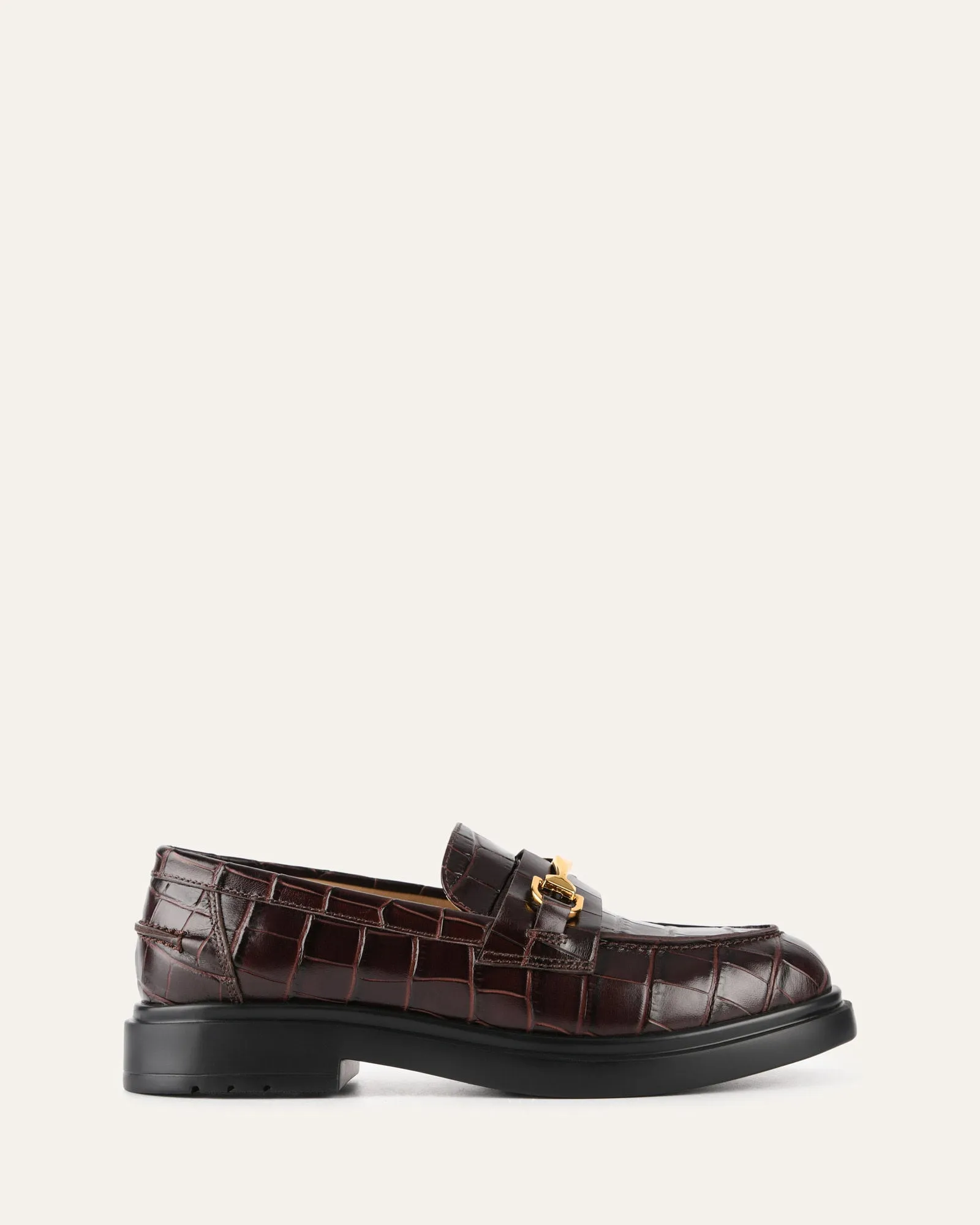 JULIO LOAFERS CHOCOLATE CROC Jo Mercer