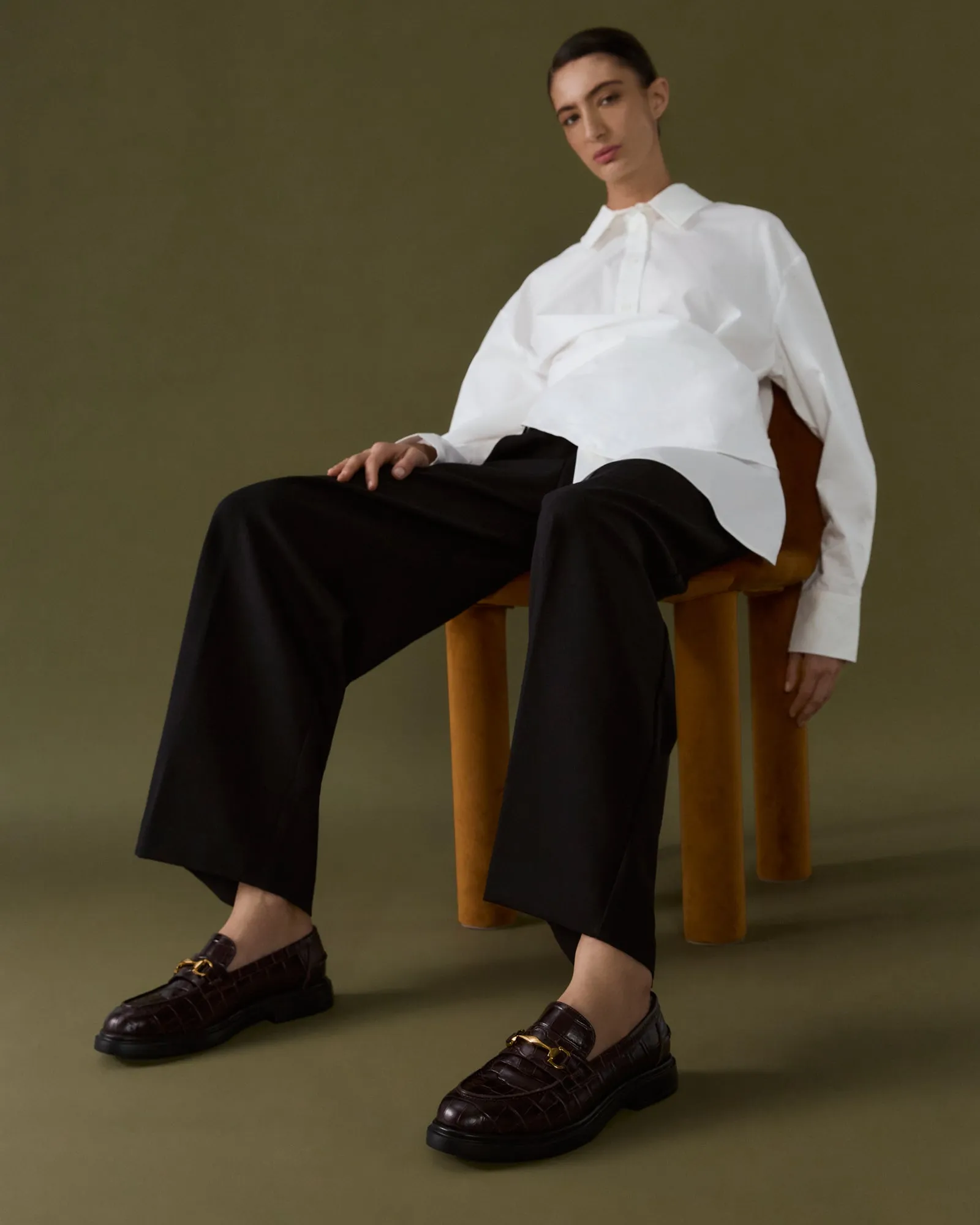 JULIO LOAFERS CHOCOLATE CROC Jo Mercer