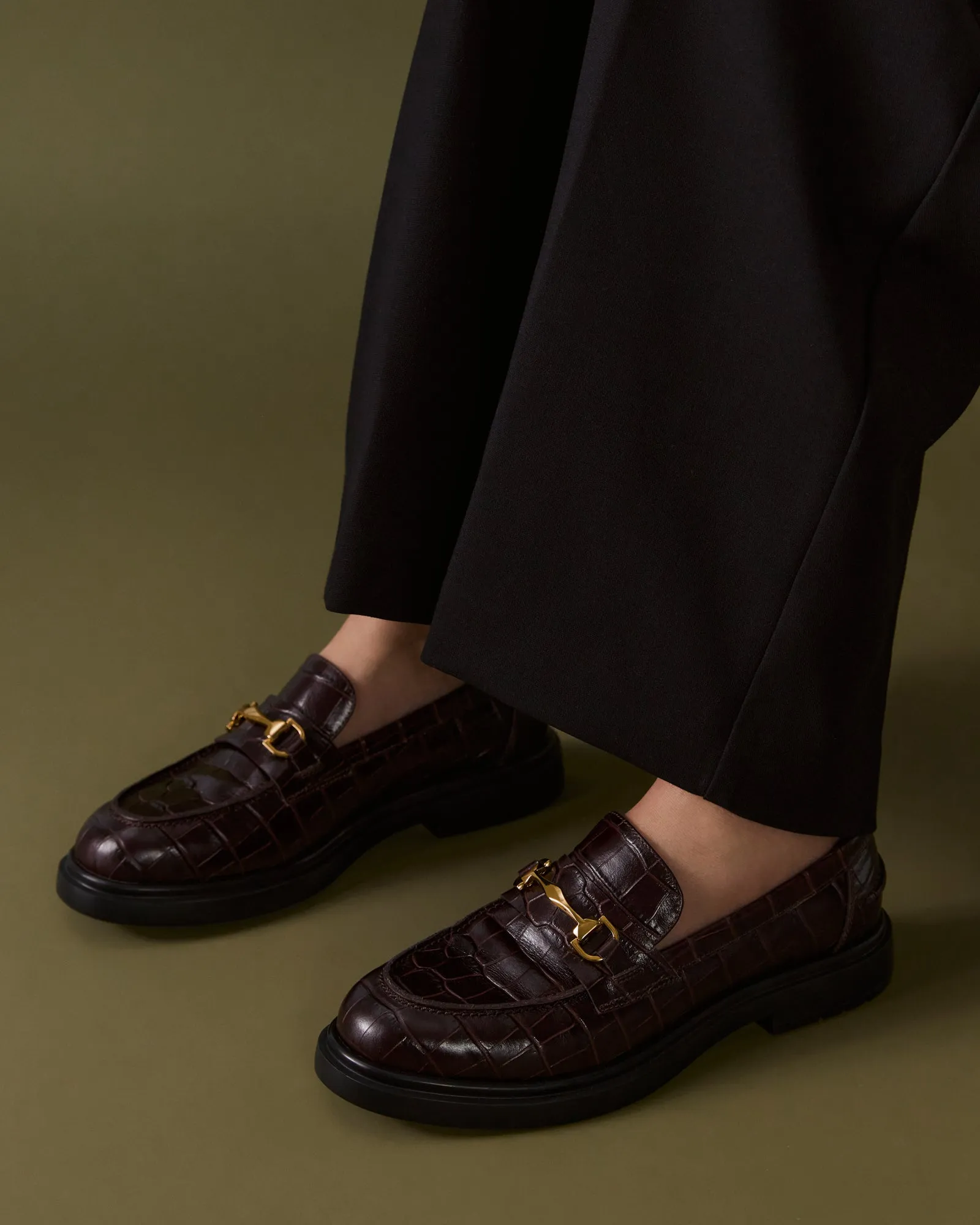 JULIO LOAFERS CHOCOLATE CROC Jo Mercer