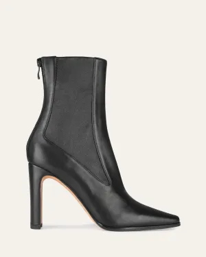 JUNE HIGH ANKLE BOOTS BLACK LEATHER Jo Mercer