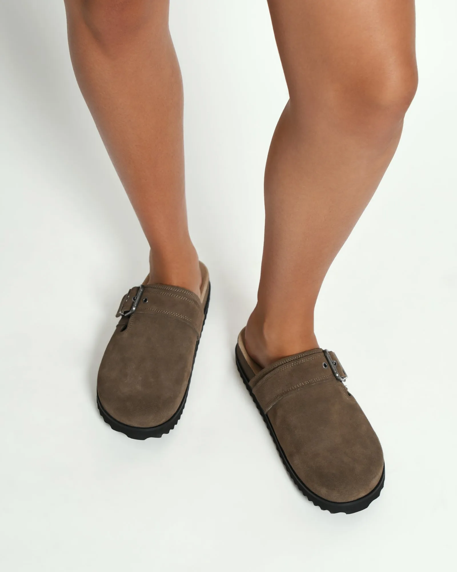 JUNO CASUAL FLATS KHAKI SUEDE Jo Mercer