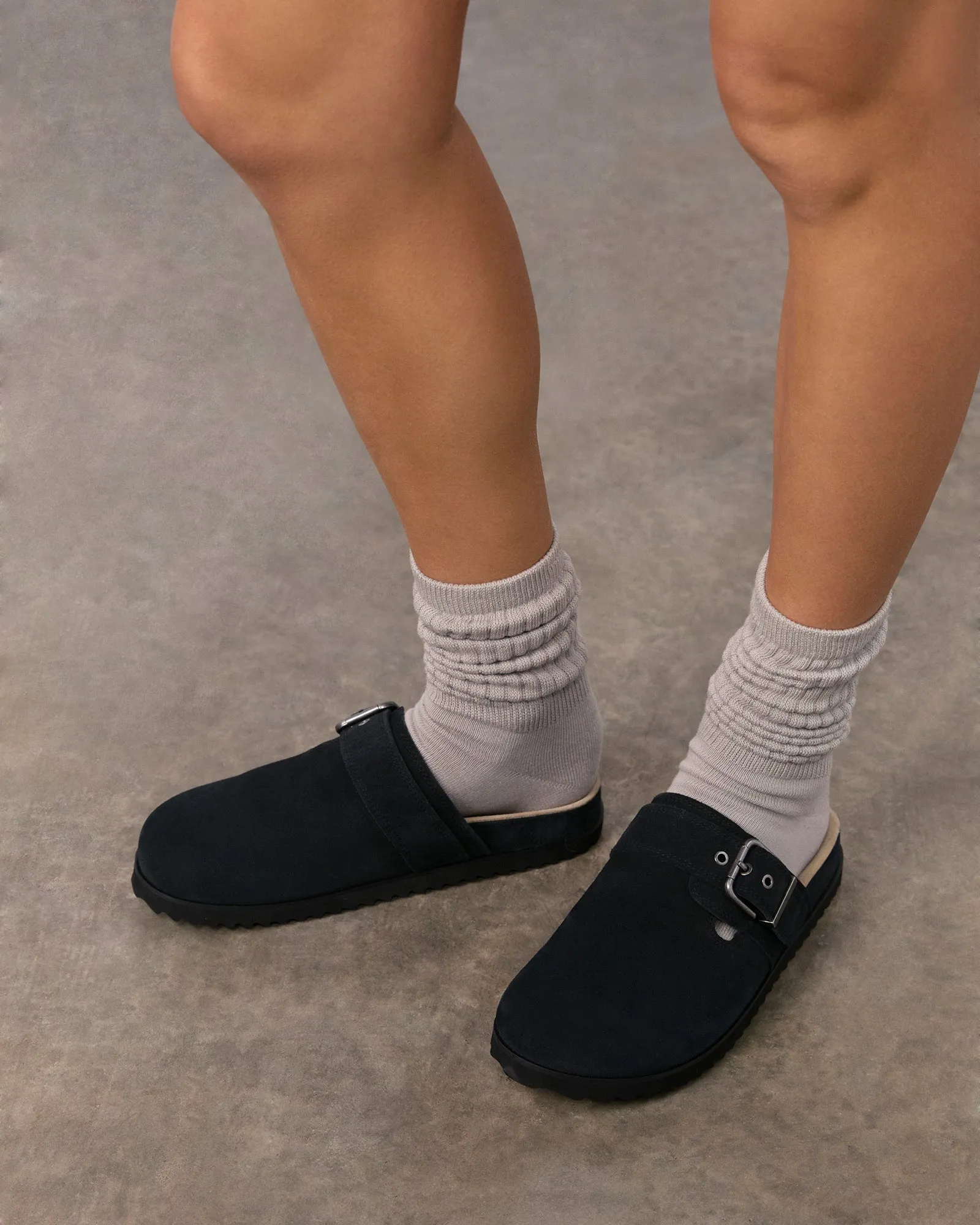 JUNO CASUAL FLATS WASHED BLACK SUEDE Jo Mercer