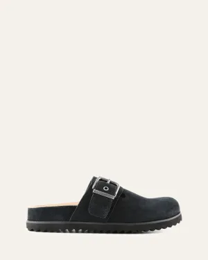 JUNO CASUAL FLATS WASHED BLACK SUEDE Jo Mercer