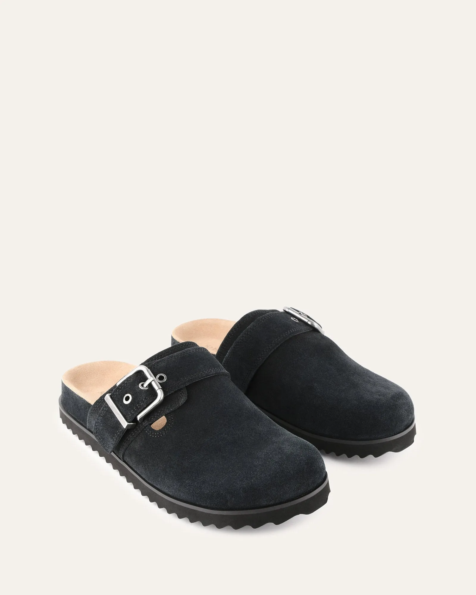 JUNO CASUAL FLATS WASHED BLACK SUEDE Jo Mercer