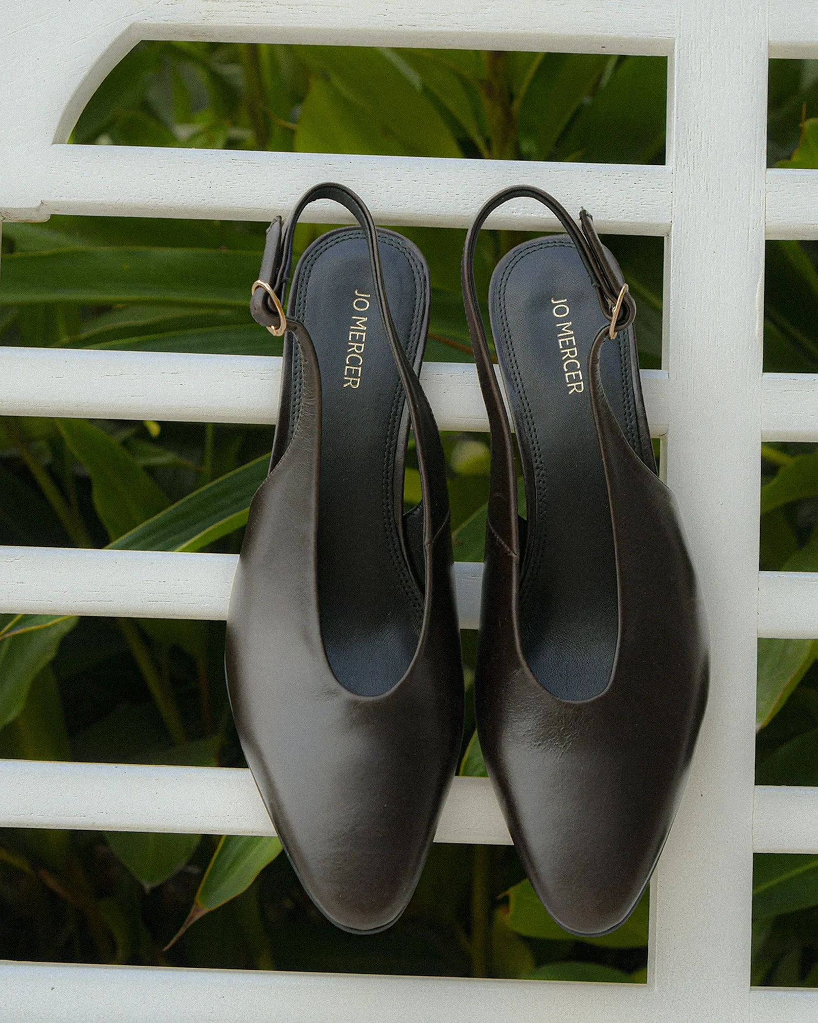 JUSTINE MID HEEL ESPRESSO LEATHER Jo Mercer