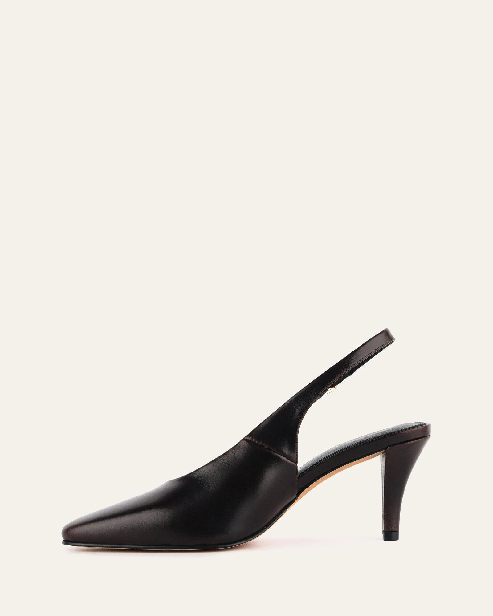 JUSTINE MID HEEL ESPRESSO LEATHER Jo Mercer