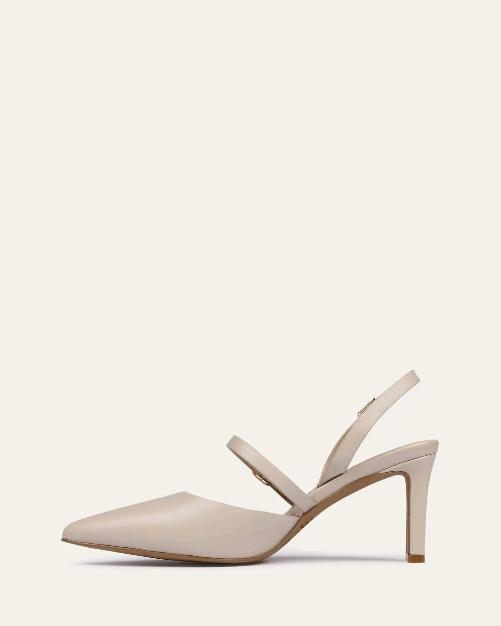 KARINA MID HEELS BONE LEATHER Jo Mercer