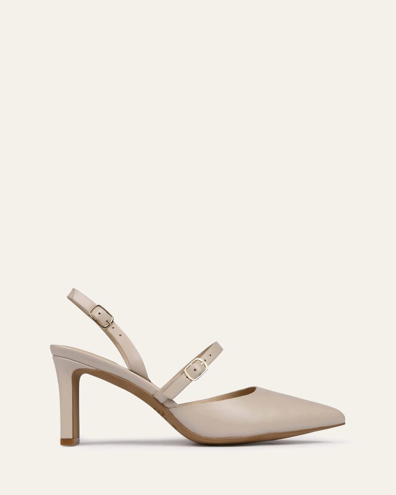 KARINA MID HEELS BONE LEATHER Jo Mercer