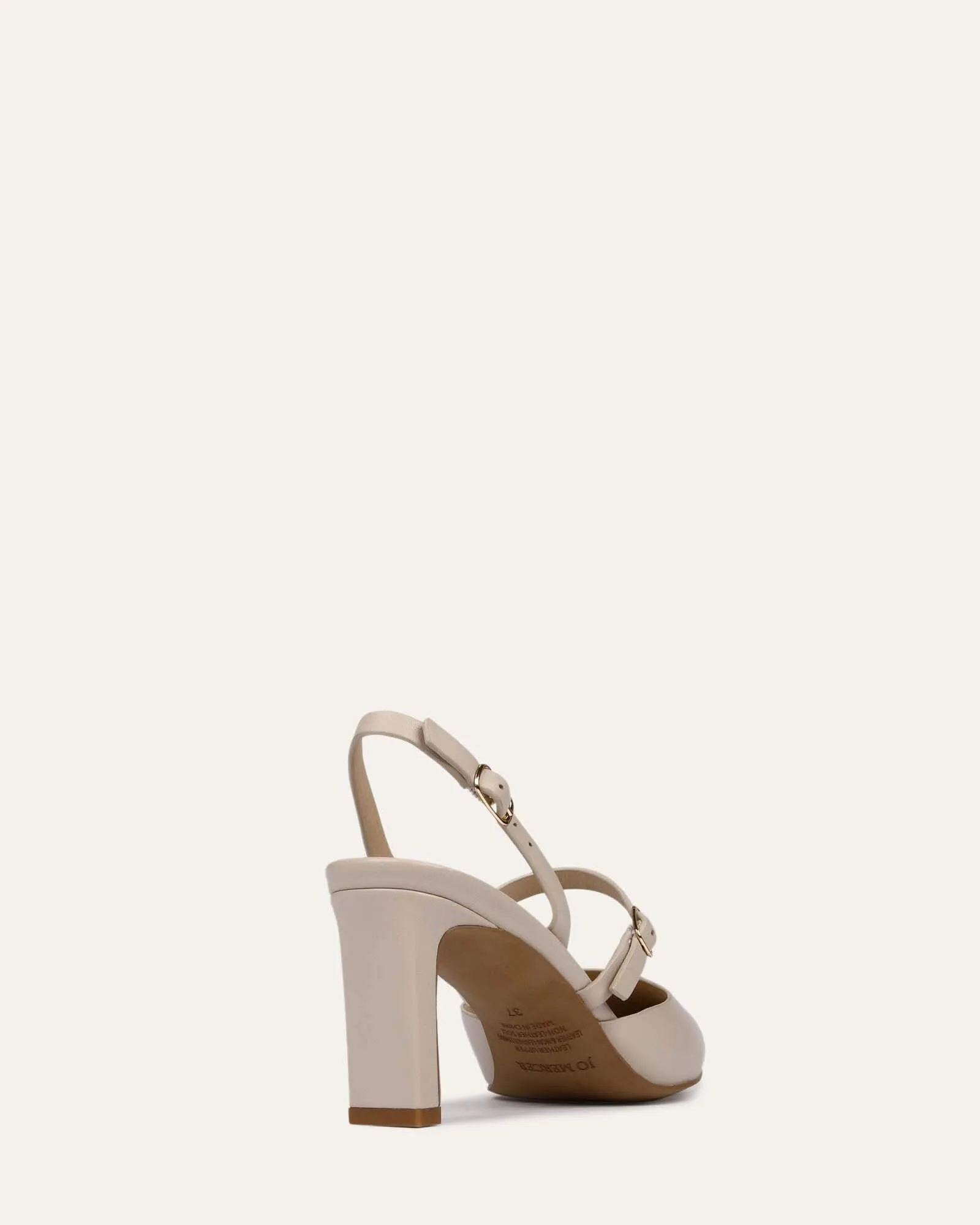 KARINA MID HEELS BONE LEATHER Jo Mercer