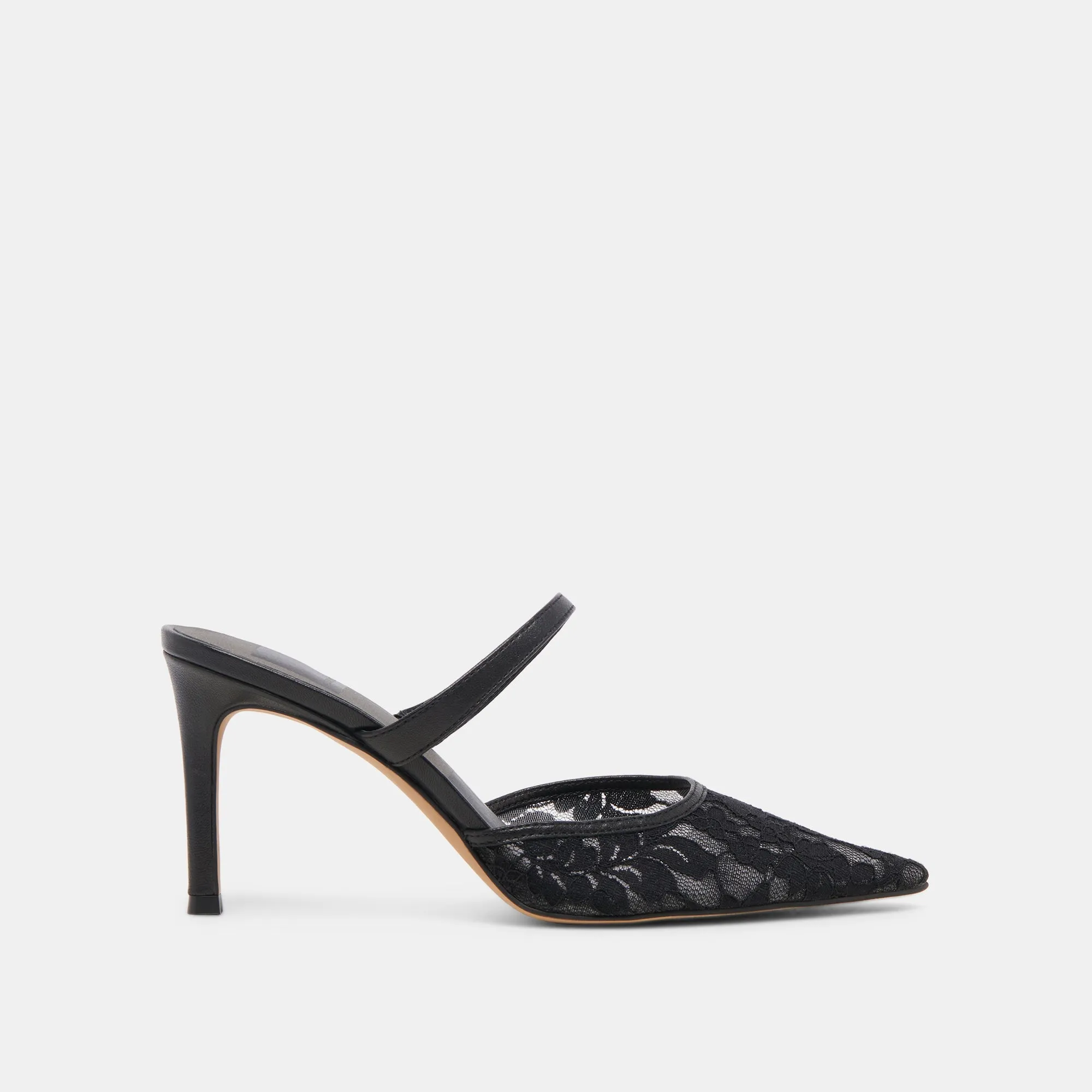KATIK WIDE HEELS BLACK FLORAL LACE Dolce Vita