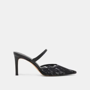 KATIK WIDE HEELS BLACK FLORAL LACE Dolce Vita