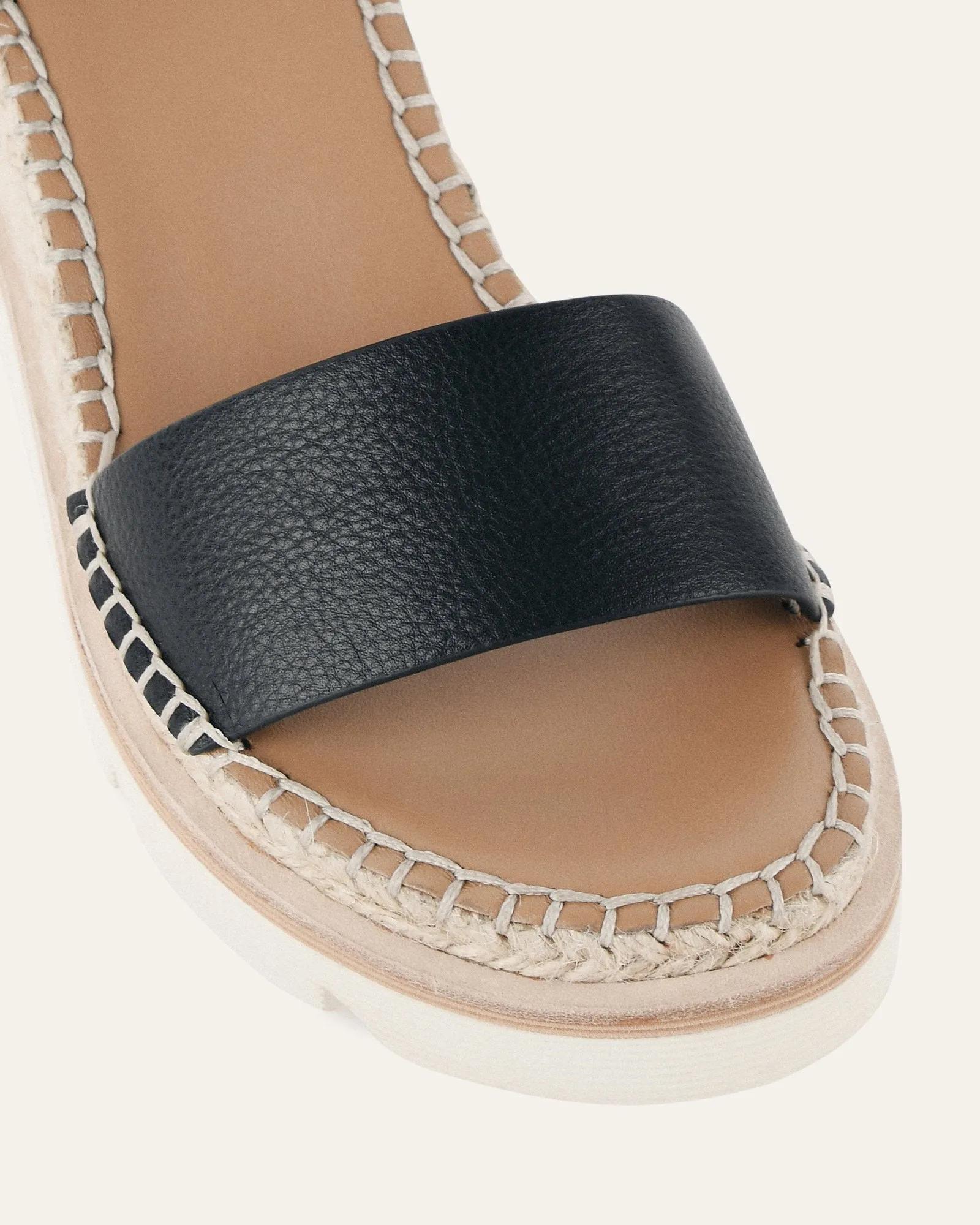 KELLY MID HEEL WEDGES BLACK WHITE Jo Mercer