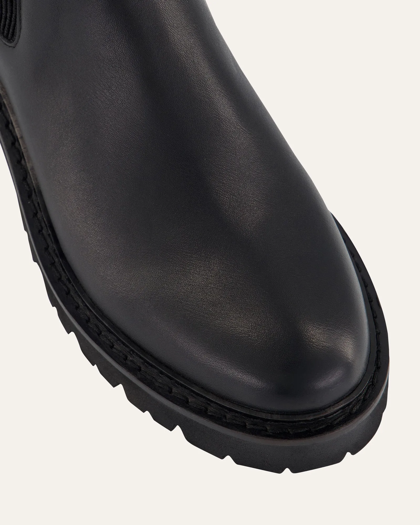 KIKO FLAT ANKLE BOOTS BLACK LEATHER Jo Mercer