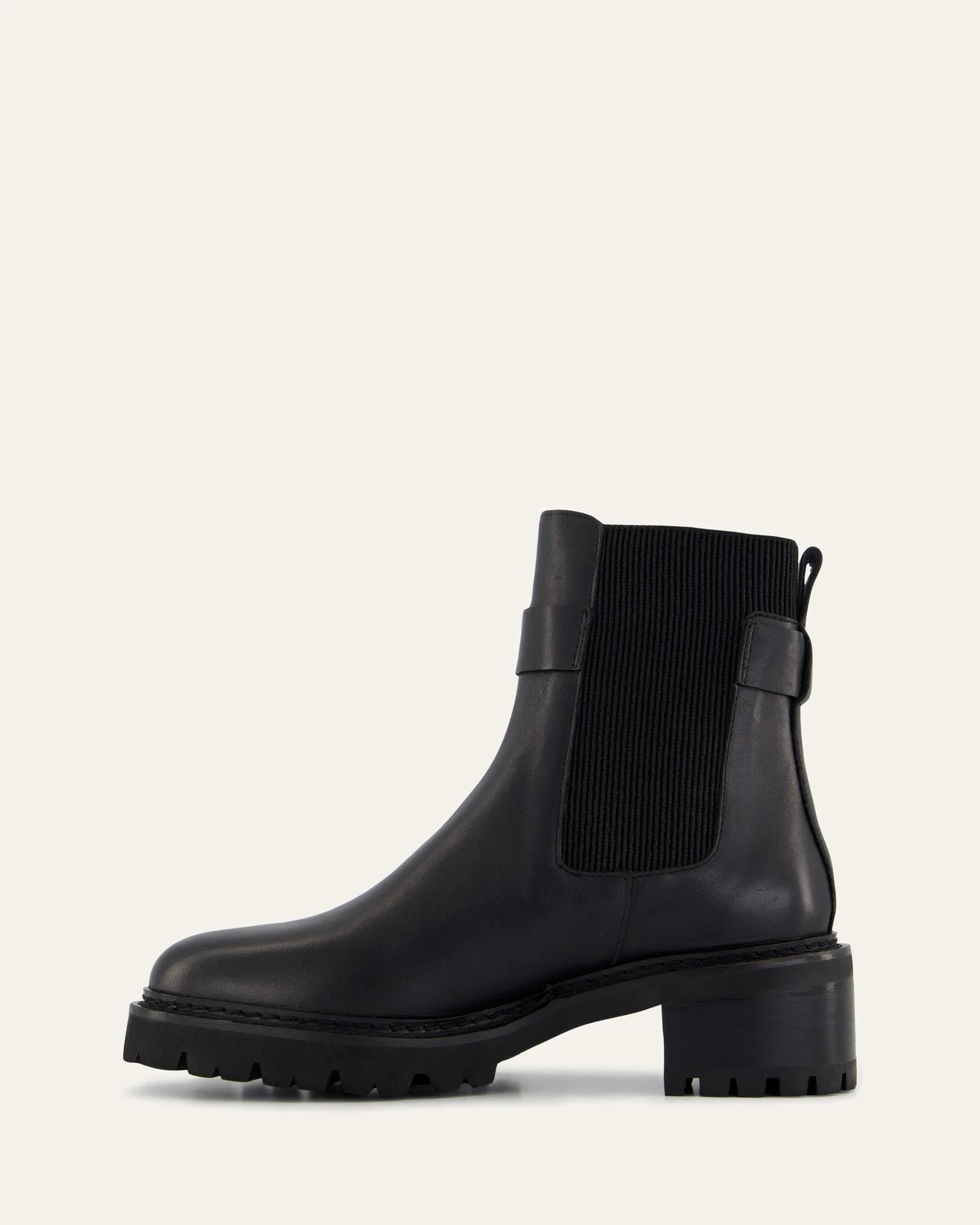 KIKO FLAT ANKLE BOOTS BLACK LEATHER Jo Mercer